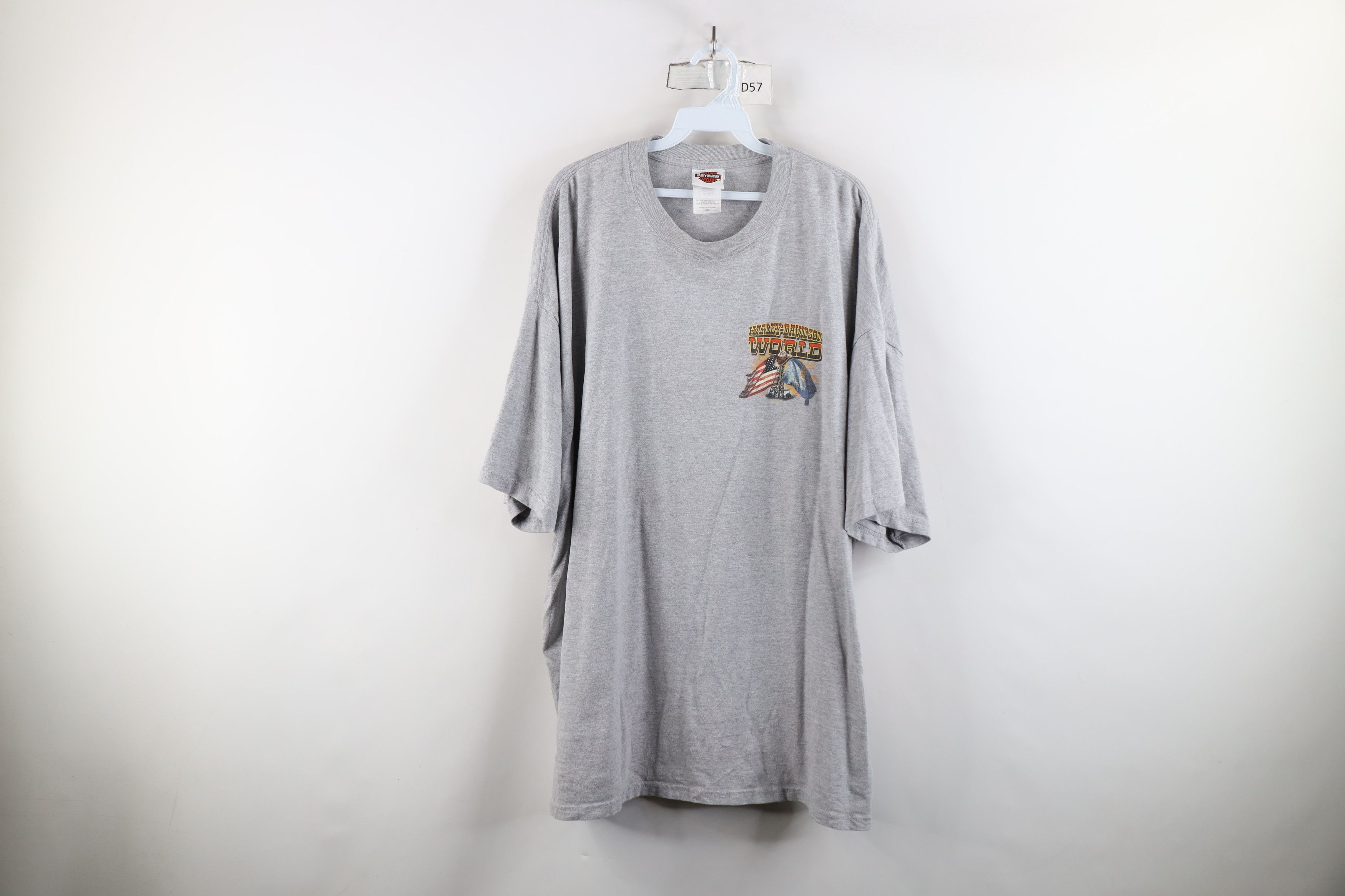 Harley Davidson × Vintage Vintage Y2K Harley Davidson World Oklahoma T-Shirt Gray Size US XXL / EU 58 / 5 - 1 Thumbnail