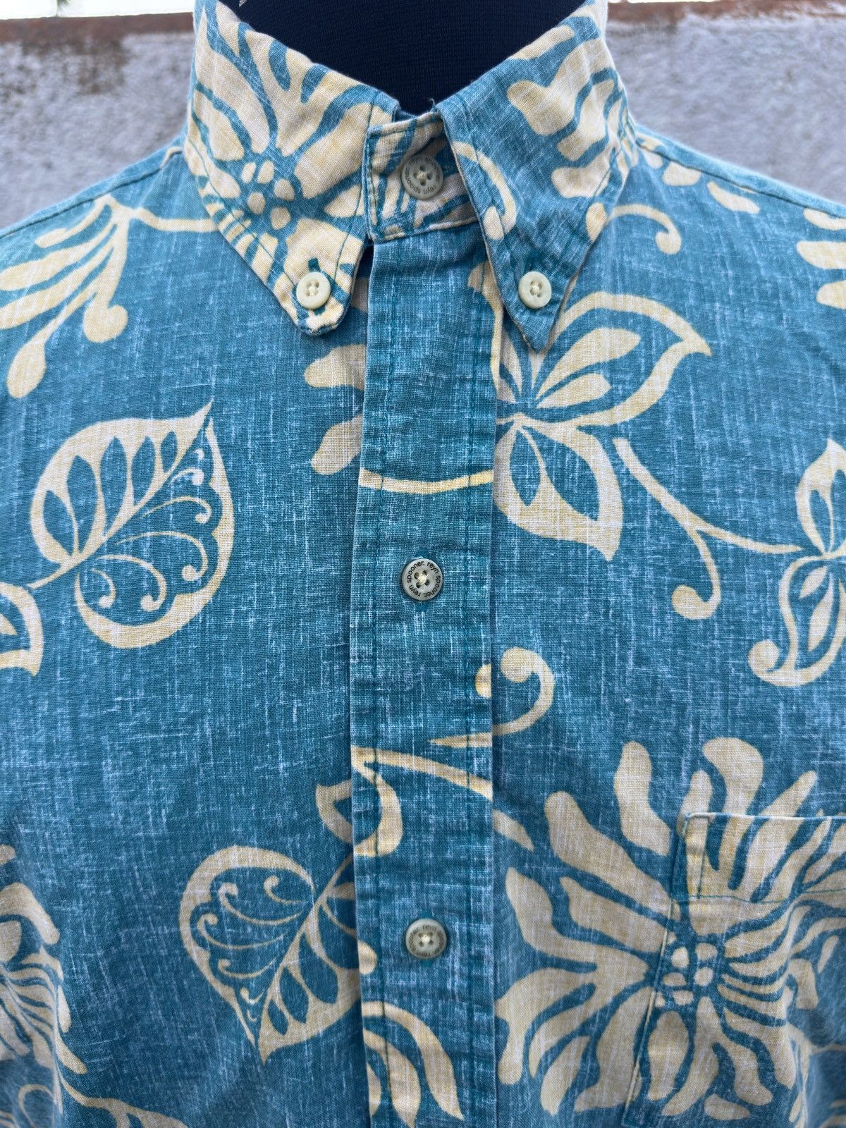 Reyn Spooner PreOwned Reyn Spooner Green Hawaiian Print Men's M Size US M / EU 48-50 / 2 - 3 Thumbnail