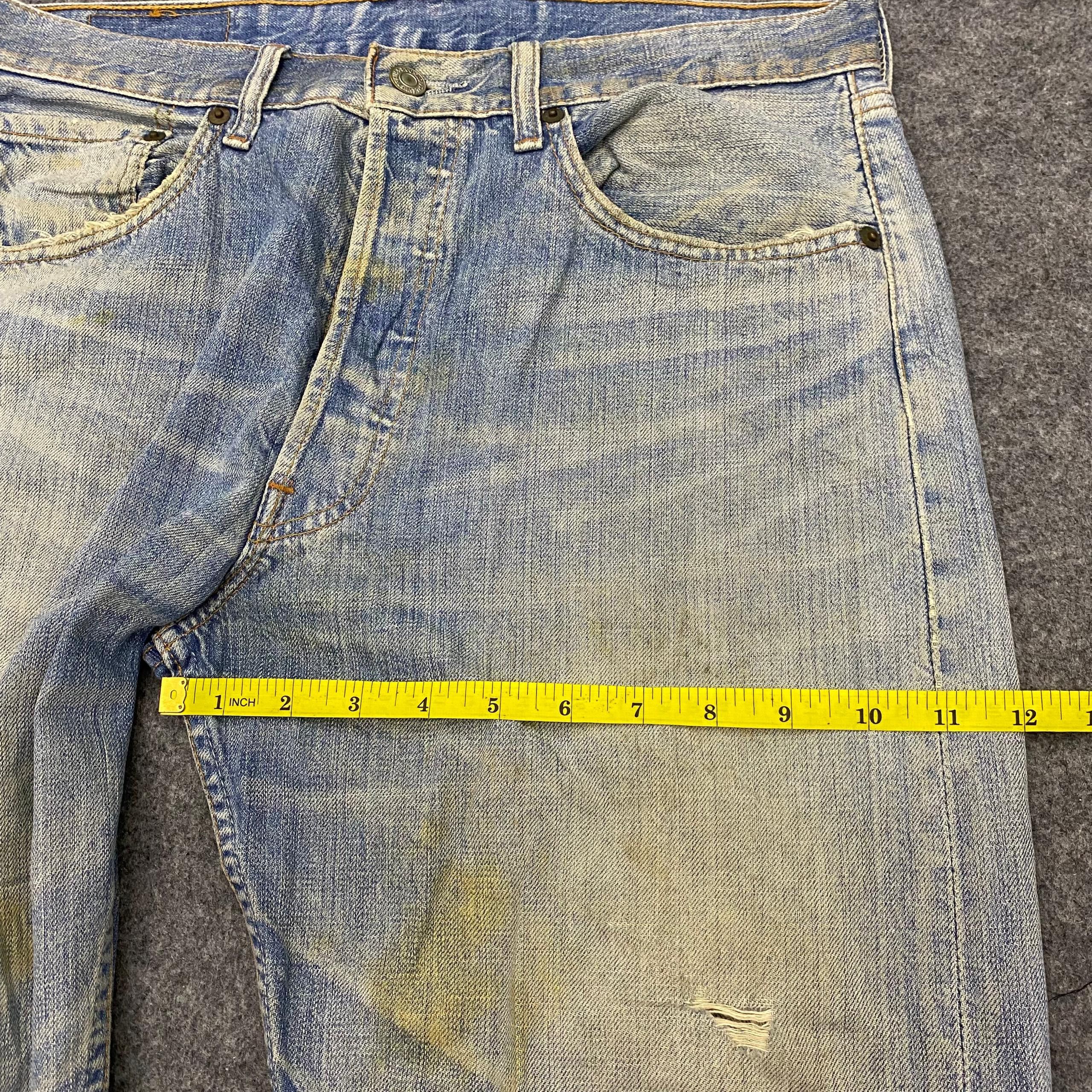 Levi's Vintage Levis 501 Distressed denim Kurt Cobain Style Size US 33 - 5 Thumbnail