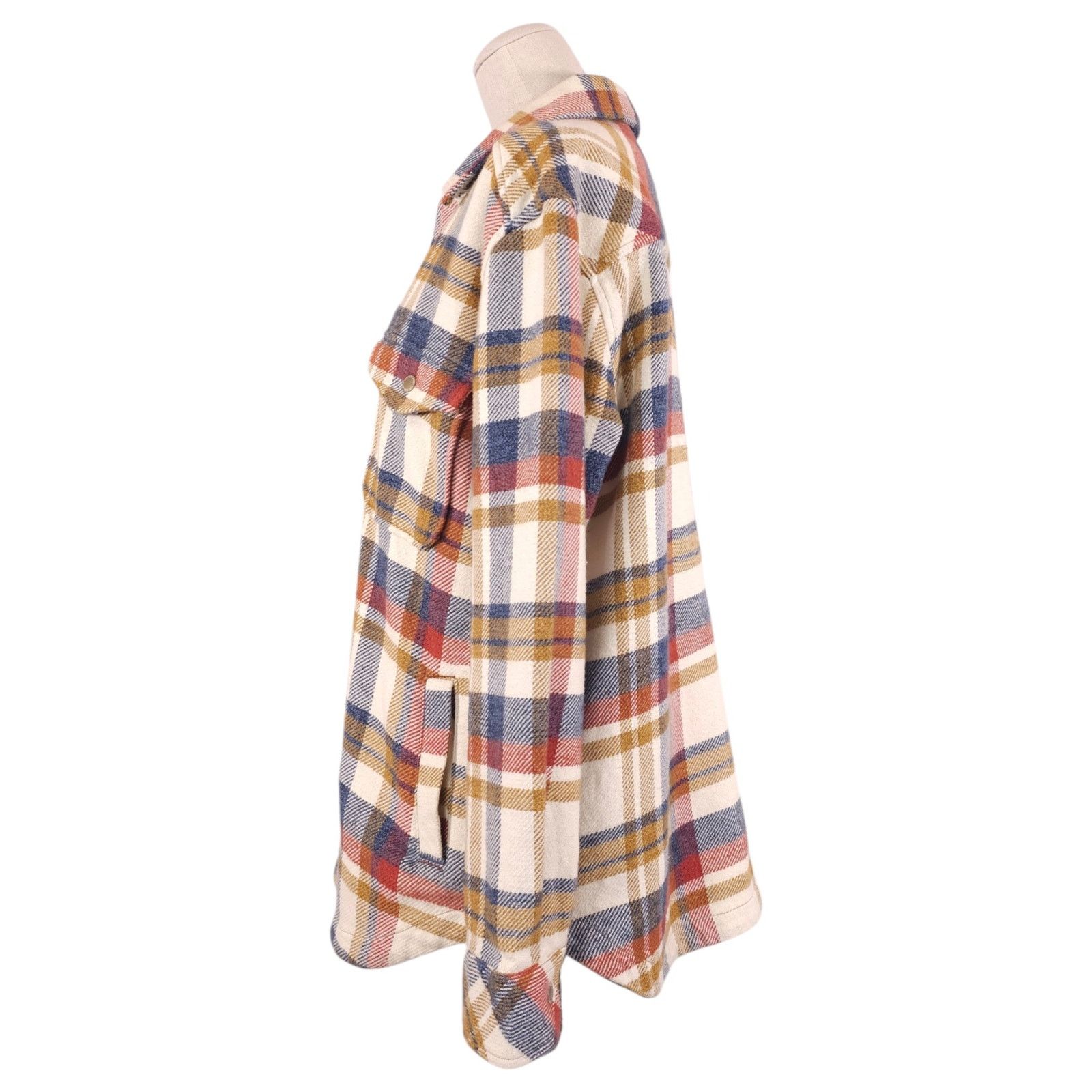 Overland Overland June Plaid Cotton Shirt Jacket Sz Medium Size M / US 6-8 / IT 42-44 - 2 Thumbnail