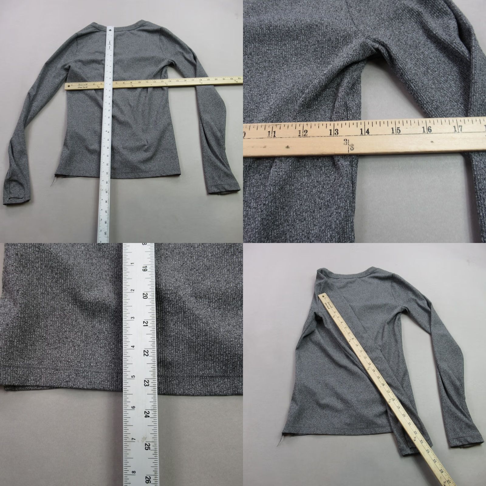 Athleta Athleta Shirt Womens XS Long Sleeve Lightweight V Neck Henley Gray Size XS / US 0-2 / IT 36-38 - 8 Thumbnail