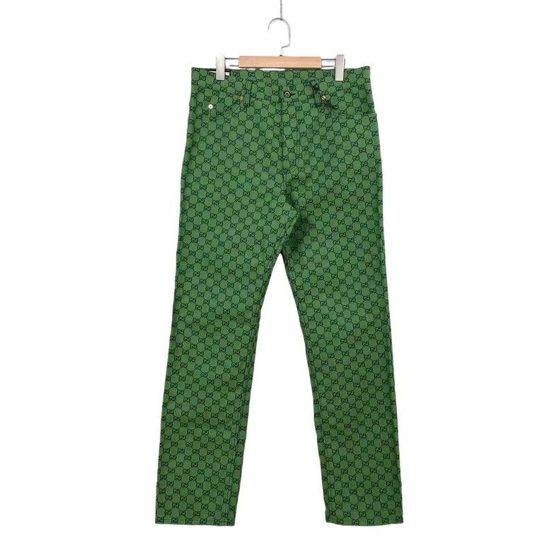 Gucci GucciGreen full-printed logo trousers 2503-Nextarrow Size US 36 / EU 52 - 1 Thumbnail