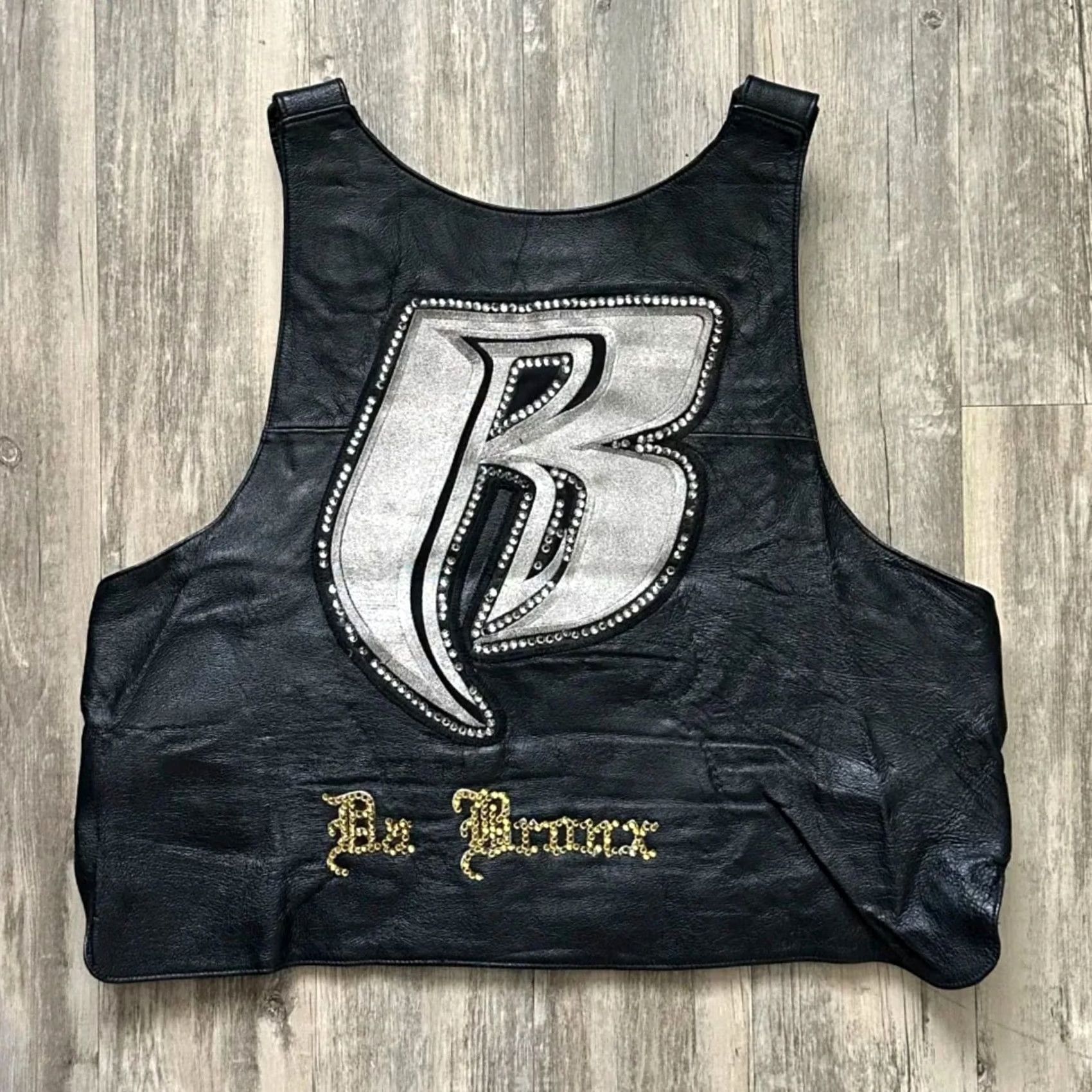 Vintage VINTAGE Ruff Ryders Leather Motorcycle Biker Vest 3XL Mens Black DMX Big Pun Fat Joe Regular 3XL Vest Size US XXL / EU 58 / 5 - 5 Thumbnail