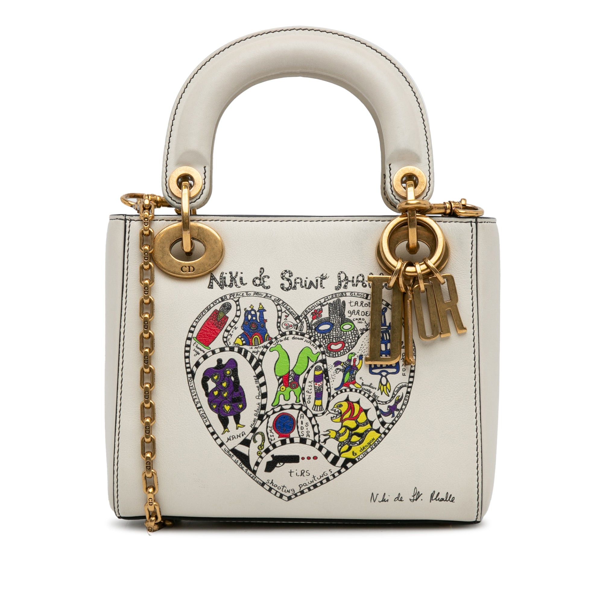 Dior Dior Niki de Saint Phalle Mini Calfskin Lady Dior White Size ONE SIZE - 1 Thumbnail
