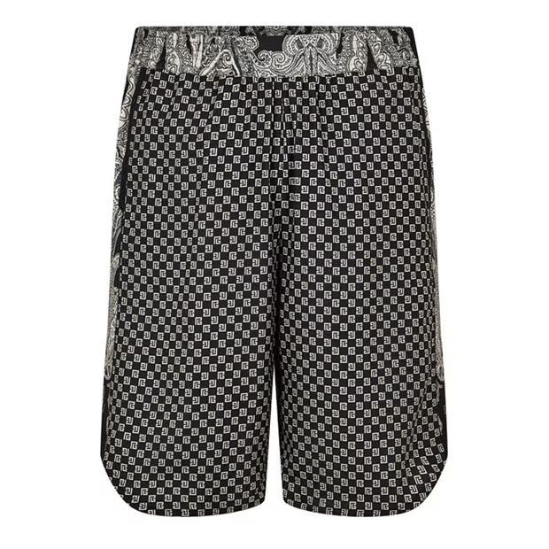 image of Balmain O1G2R1Mq0324 Shorts In Black & White in Black/White, Men's