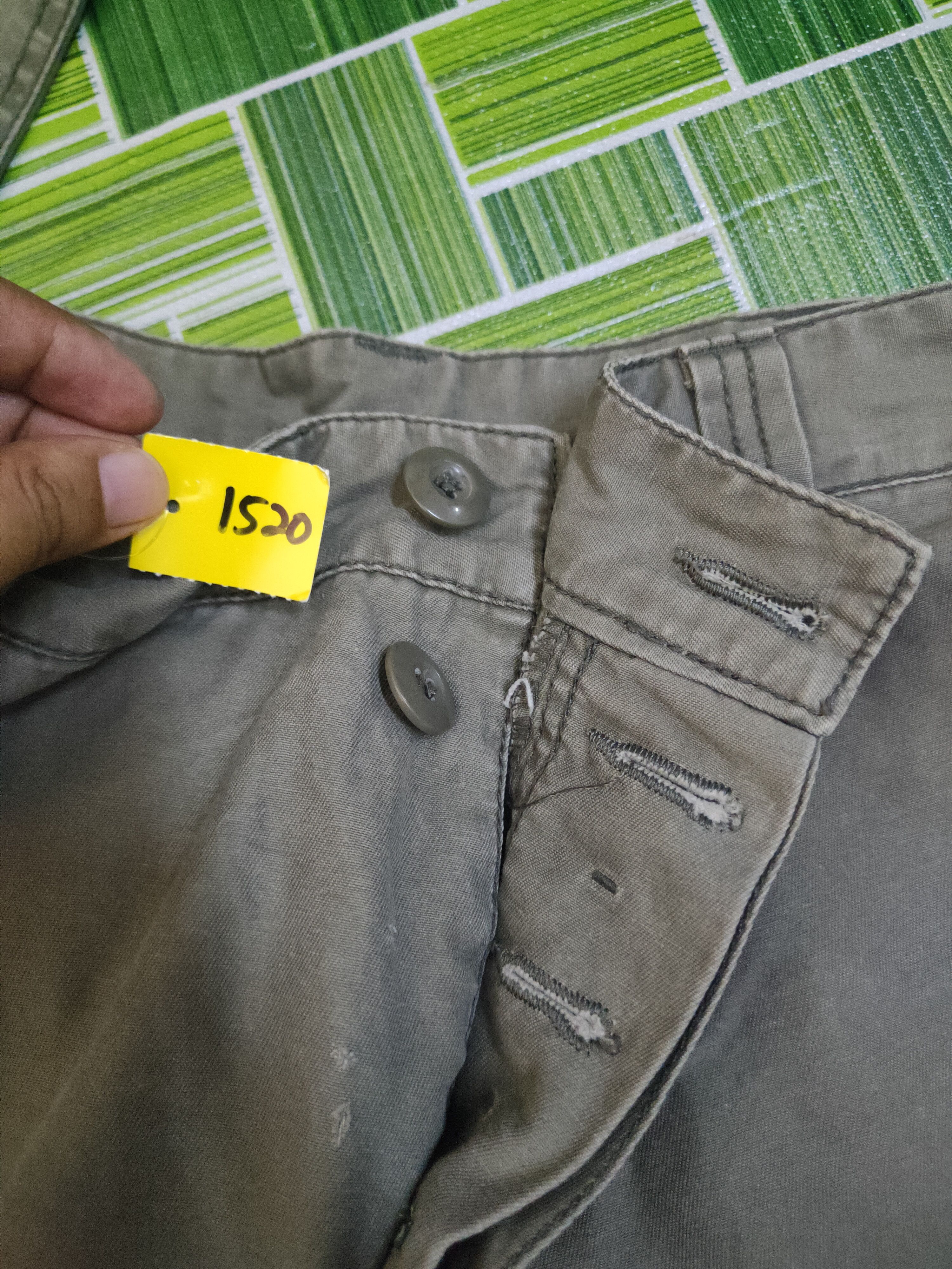 Global Work DL Global Work Green Faded Multipocket Cargo Pants #1520 Size US 34 / EU 50 - 13 Thumbnail