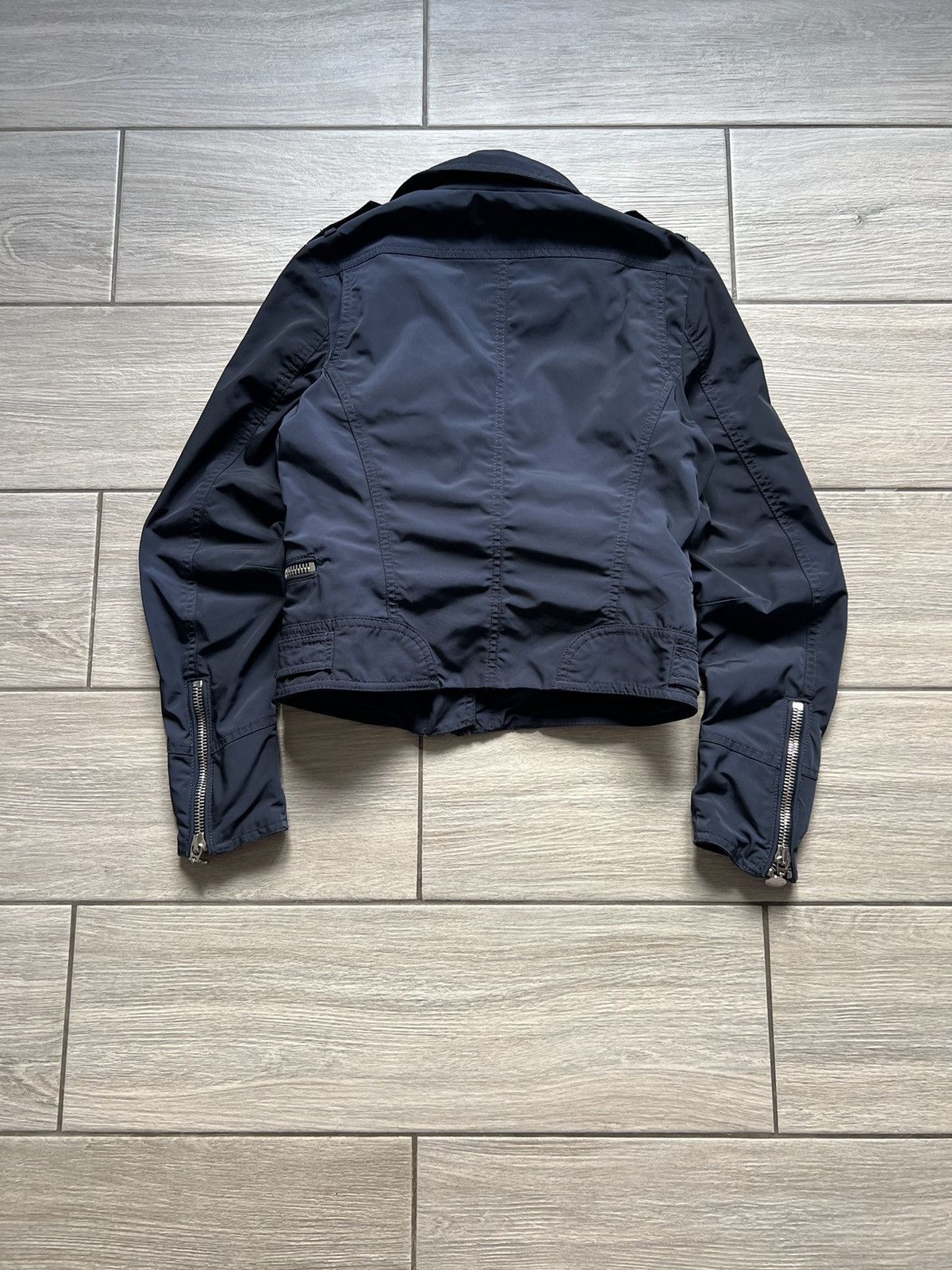 Moncler Moncler Jacket Navy Nylon Biker Chateaubriand Vintage Size S / US 4 / IT 40 - 19 Thumbnail