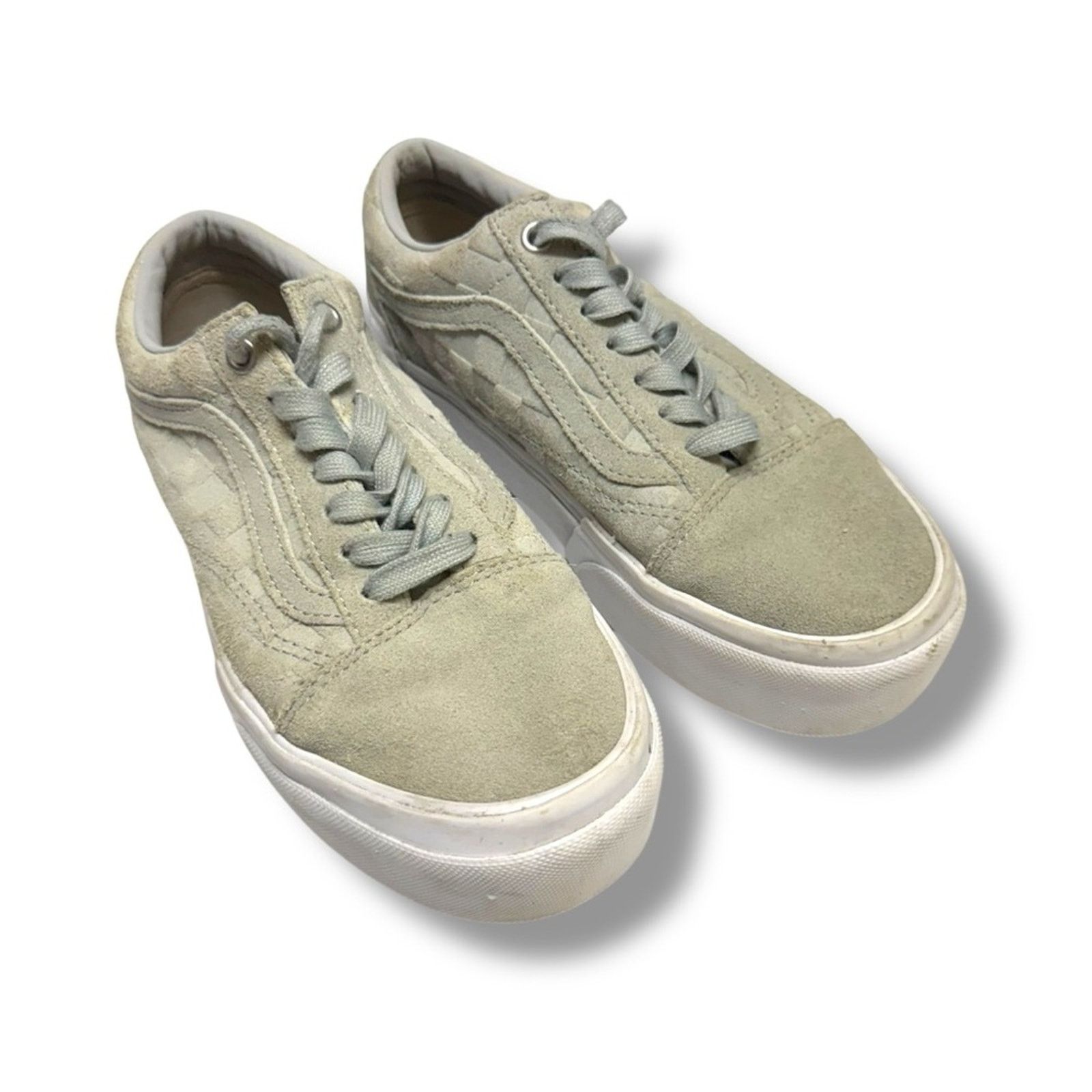 Vans Vans Old Skool Stacked Embossed Check Platform Sneakers Shoe Size US 7 / IT 37 - 2 Thumbnail
