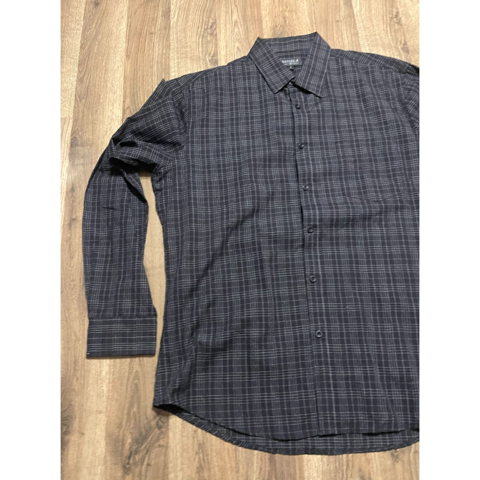 Vintage Daniel K Shirt Men L Black Plaid Button Up Long Sleeve Regular Fit Size US L / EU 52-54 / 3 - 4 Thumbnail