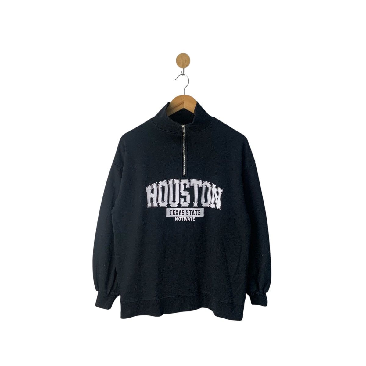 Japanese Brand × Vintage Half Zipper Houston Sweatshirt 90s Texas State Size US M / EU 48-50 / 2 - 1 Thumbnail