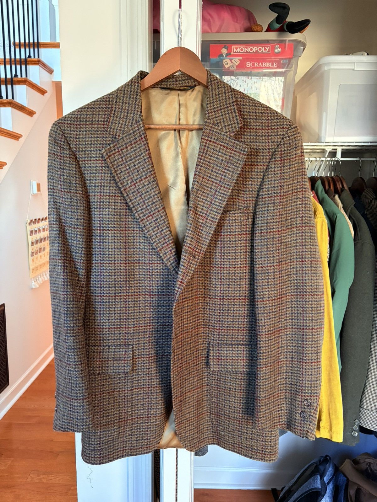 Brooks Brothers Brooks Brothers Wool Plaid Houndstooth Blazer Size 38R - 1 Thumbnail