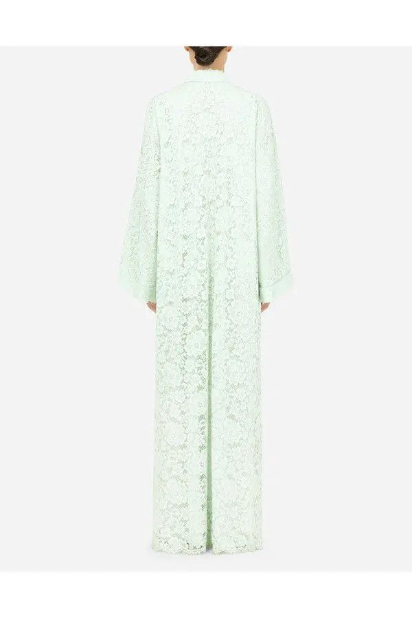 Dolce & Gabbana o1y0825 V-Neck Gown Dress in Light Green Size S / US 4 / IT 40 - 2 Thumbnail