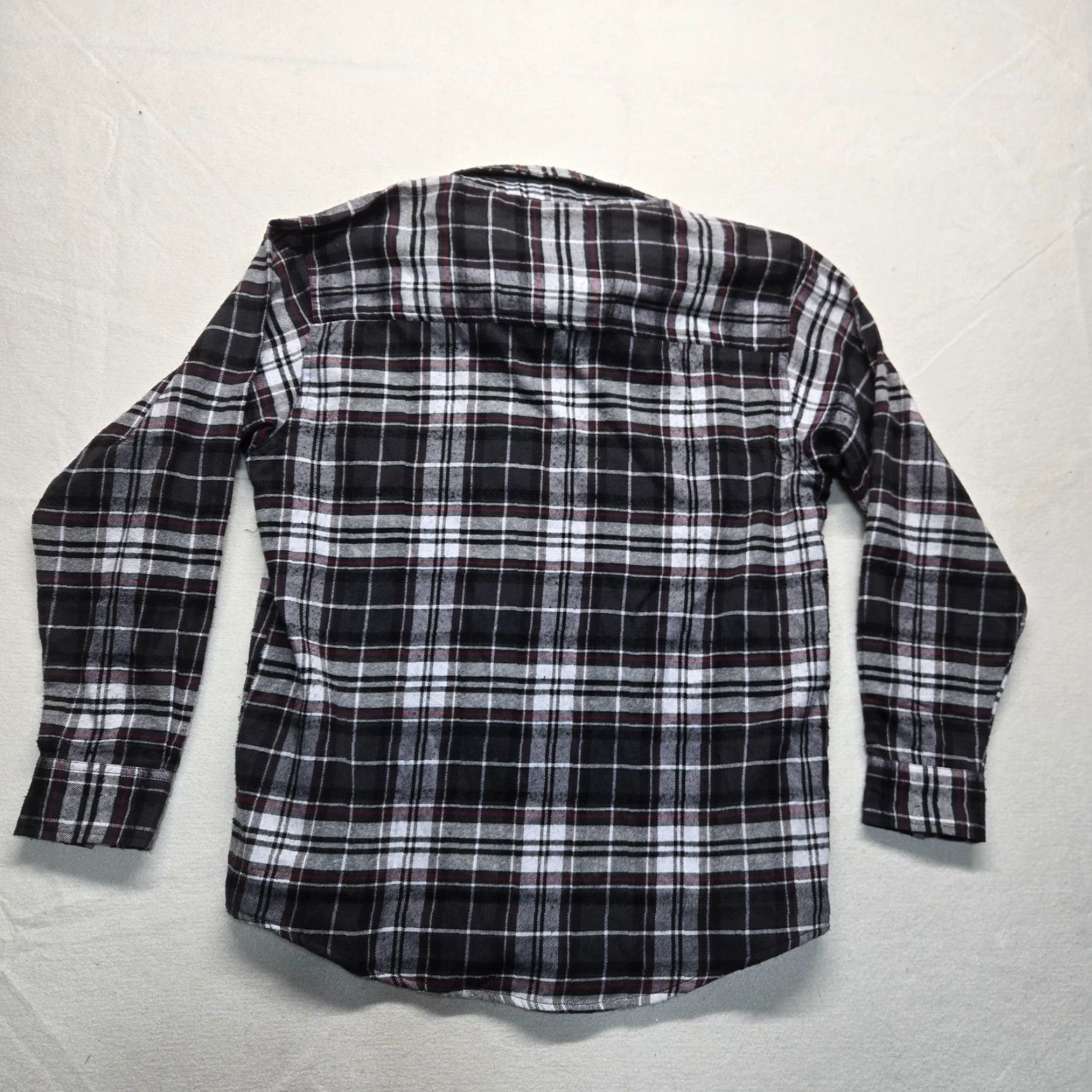 Vintage North West Wood Shirt Men's Large Long Sleeve Flannel Black Plaid Chest Pockets Size US L / EU 52-54 / 3 - 6 Thumbnail