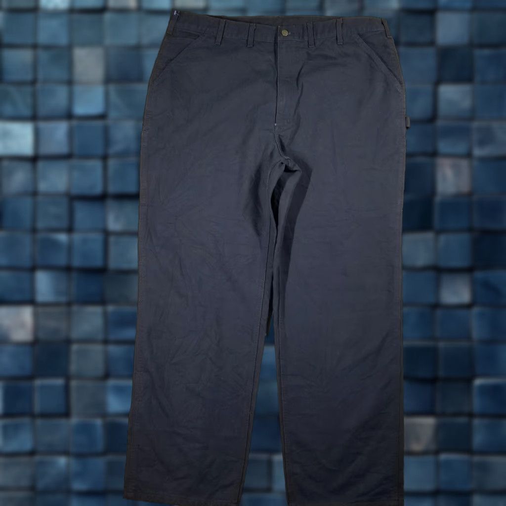 Carhartt Carhartt B11 MDT Cargo Work Pants Men 44x34 Navy Blue Canvas Workwear Casual Size US 44 / EU 60 - 1 Thumbnail
