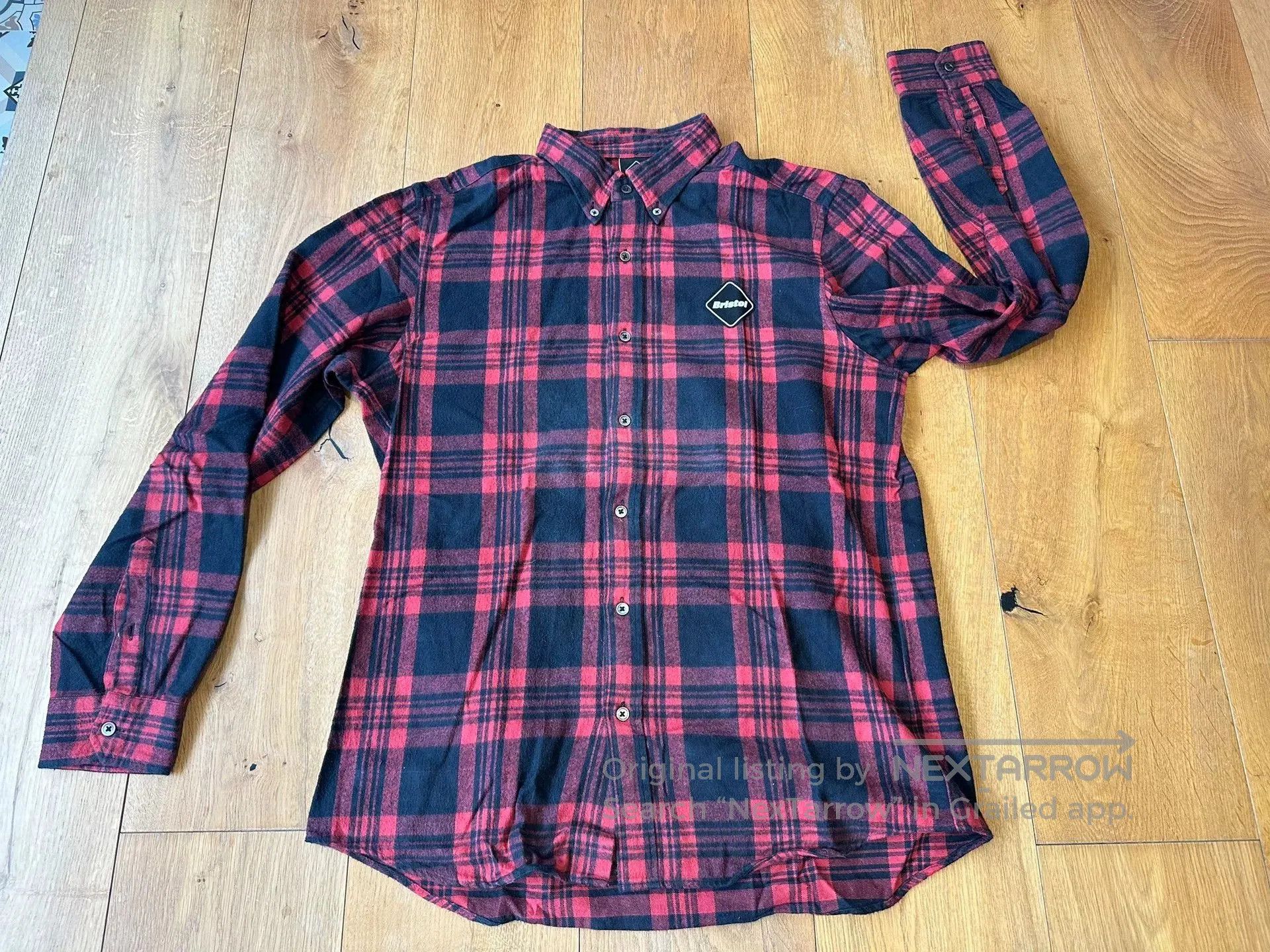 F.C.R.B Coca-Cola x F.C.R.B Red Plaid Shirt. Size US XL / EU 56 / 4 - 1 Thumbnail