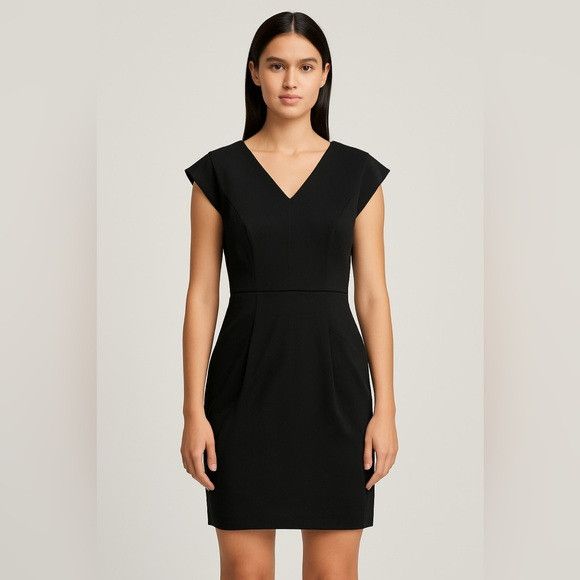 Allsaints AllSaints Black Cap Sleeve V-Neck Dress Size Small Size S / US 4 / IT 40 - 1 Thumbnail