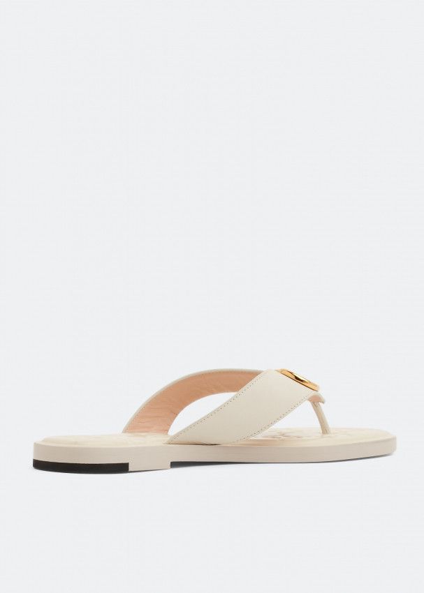 Gucci o1s1wg110125 Interlocking G Thong Sandals in White Size US 10.5 / IT 40.5 - 3 Thumbnail