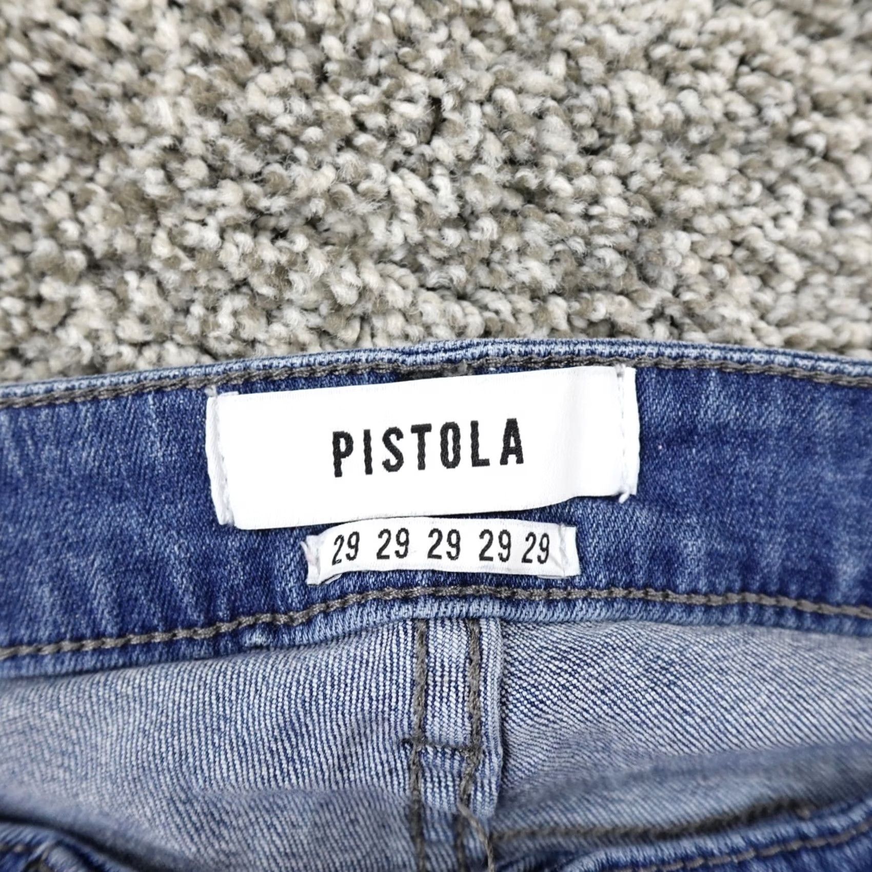 Pistola Pistola Jeans Womens 29 Dark Blue Denim Pants Skinny Faded Stretch Anthropologie jeans Women Regular 5-Pocket Blue Denim Slim Fit 26in Inseam Size 29" - 7 Thumbnail