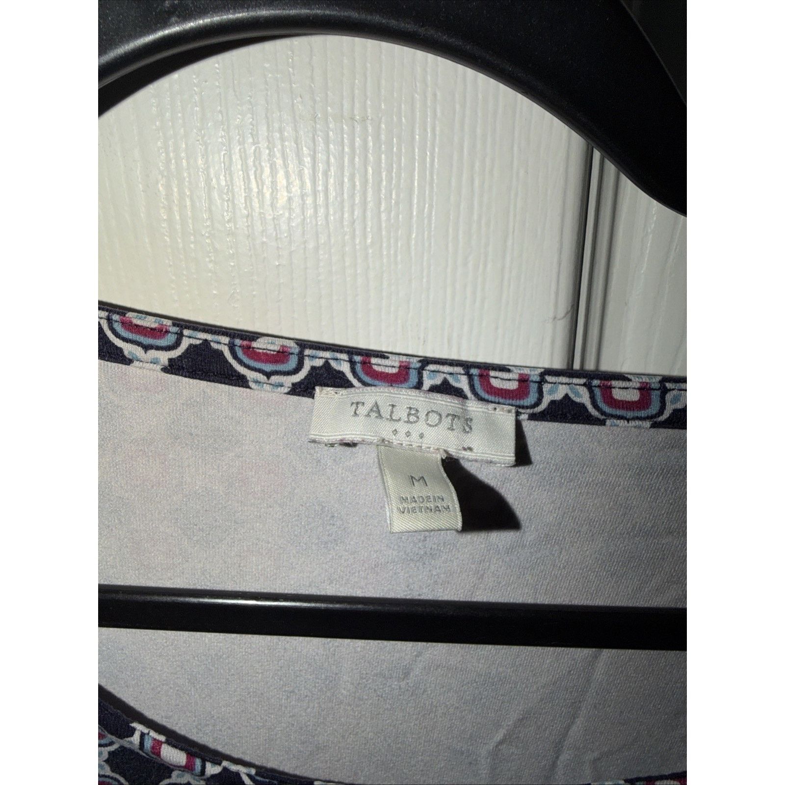 Talbots Talbots Womens Dress Size Medium Navy Blue Pink Geometric Size M / US 6-8 / IT 42-44 - 5 Thumbnail