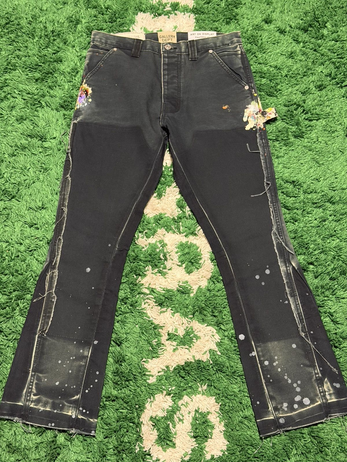 Gallery Dept. flared paint splatter carpenter pants