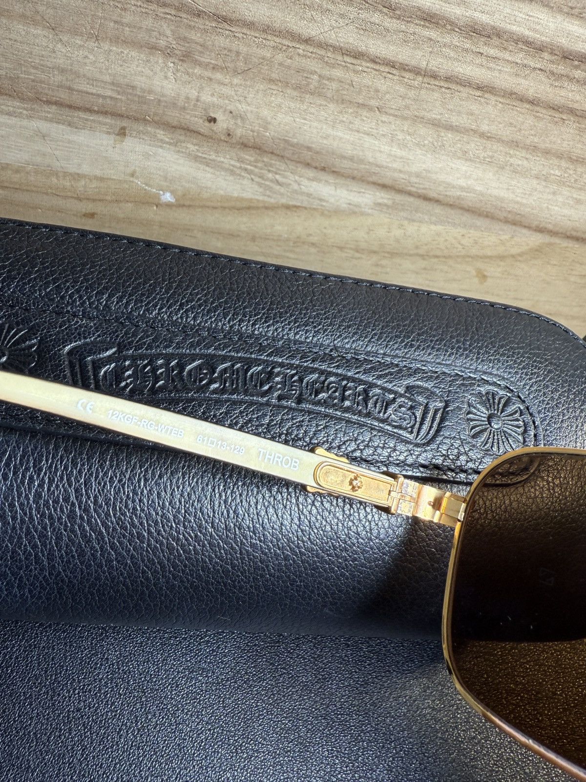 Chrome Hearts Chrome Hearts THROB Sunglasses Gold Filled White Ebony Size ONE SIZE - 15 Thumbnail