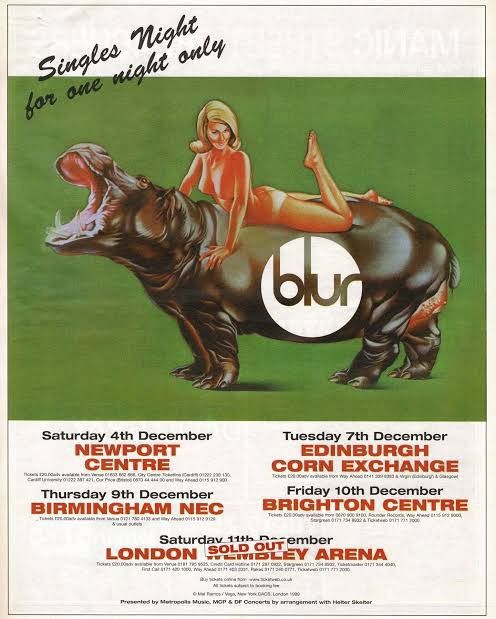 Band Tees RARE Vintage Blur Singles Night Tour UK Tshirt Size US L / EU 52-54 / 3 - 4 Thumbnail