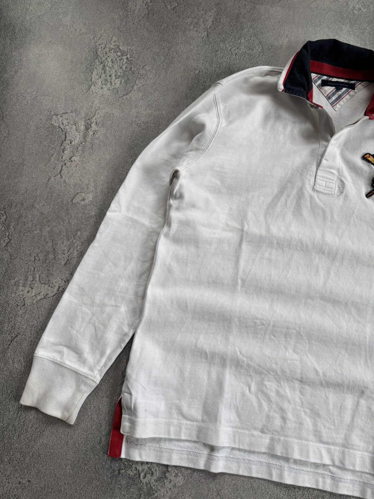 Tommy Hilfiger × Vintage Tommy Hilfiger L vintage rugby long sleeve polo sweatshirt Size US L / EU 52-54 / 3 - 5 Thumbnail