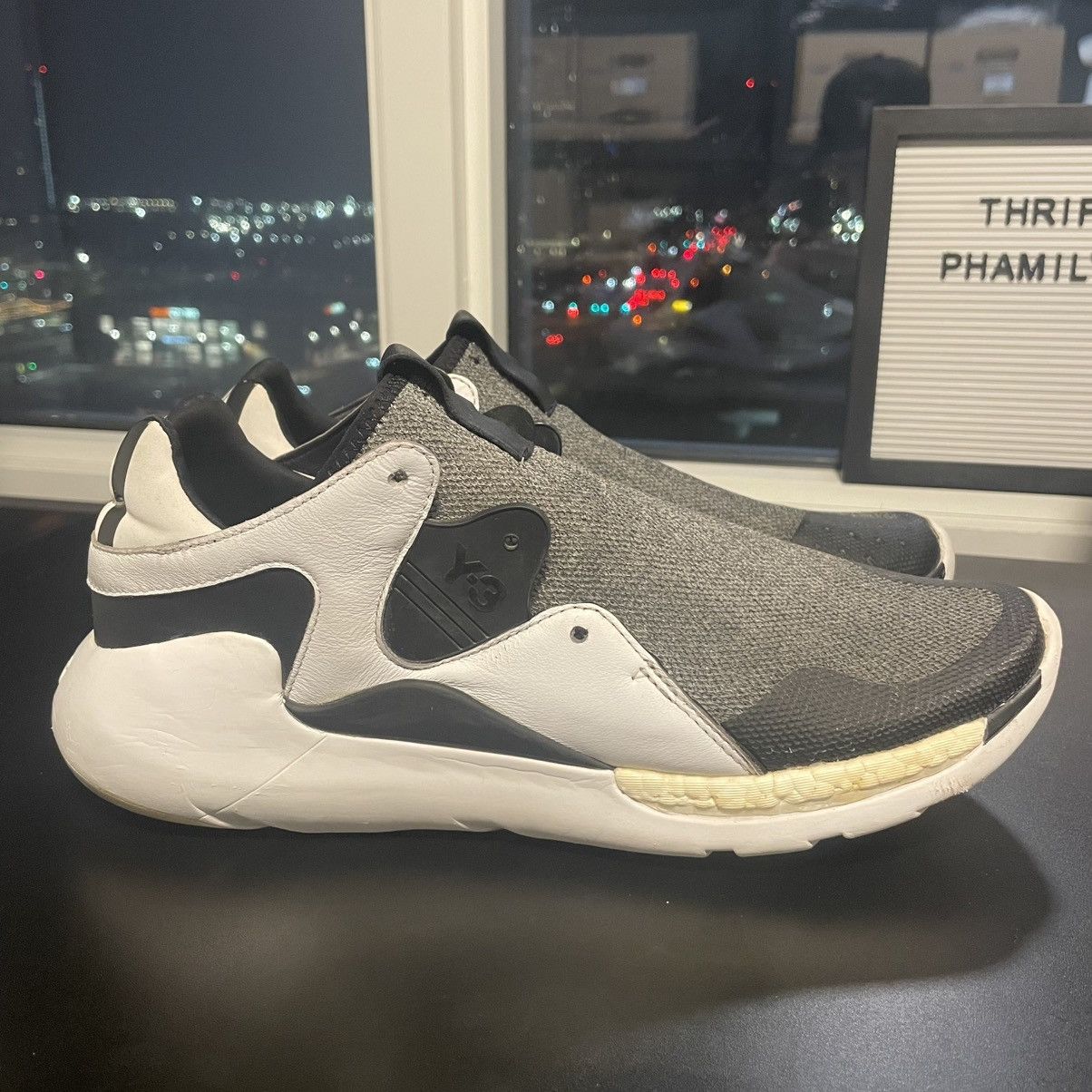 Yohji Yamamoto Adidas Y-3 Yohji Yamamoto QR Run Limited Edition Mens 11.5 Size US 11.5 / EU 44-45 - 1 Thumbnail