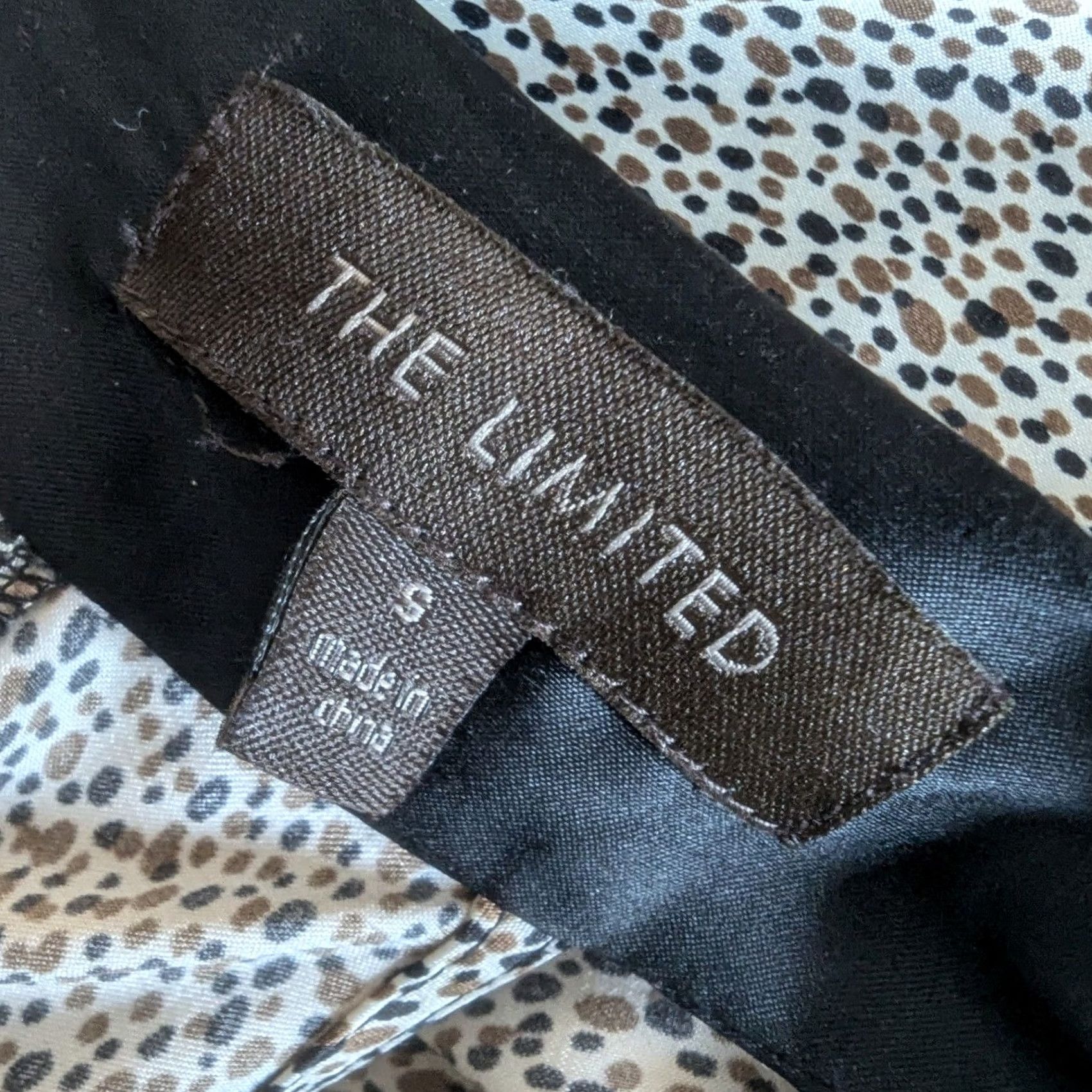 Vintage The Limited Blouse Halter Animal Print Satin Tie High Neck Black Tan Classic Sm Size S / US 4 / IT 40 - 7 Thumbnail
