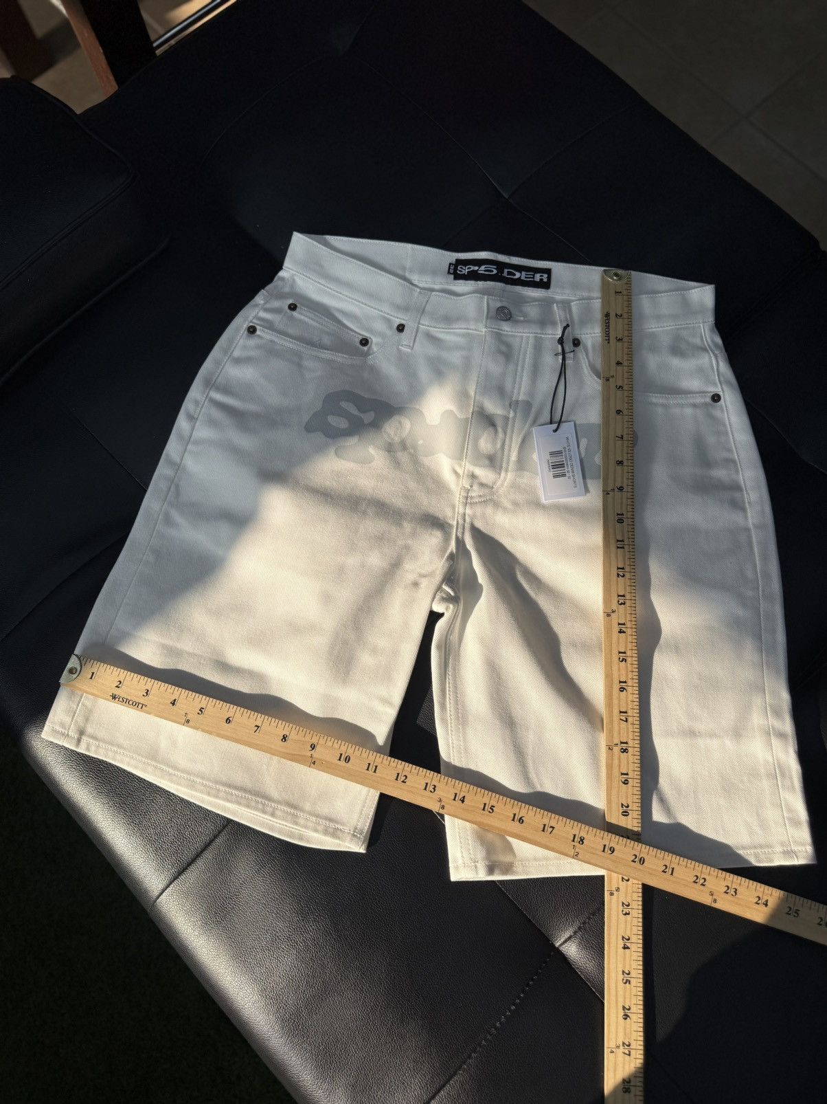 Sp5der Sp5der Jean Shorts White Size 32 (NEW) Size US 32 / EU 48 - 12 Thumbnail
