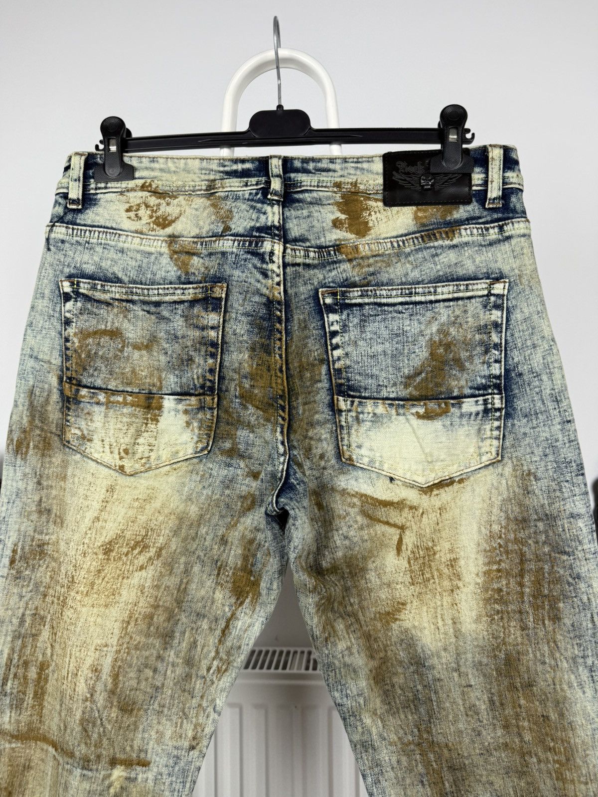 If Six Was Nine × Japanese Brand Rock Rebel flared distressed jeans Size US 34 / EU 50 - 8 Thumbnail