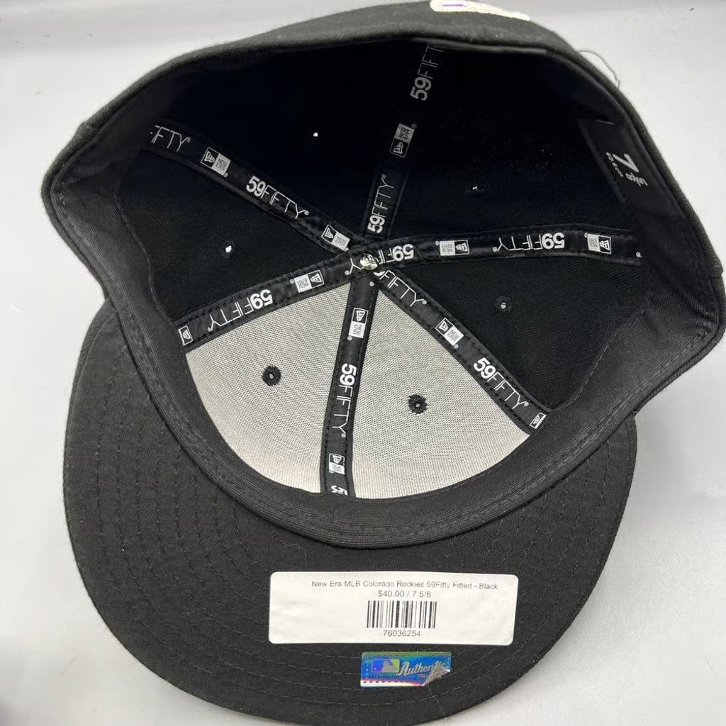 New Era Colorado Rockies Hat Men 7 5/8 59Fifty New Era MLB Fitted Size ONE SIZE - 6 Thumbnail