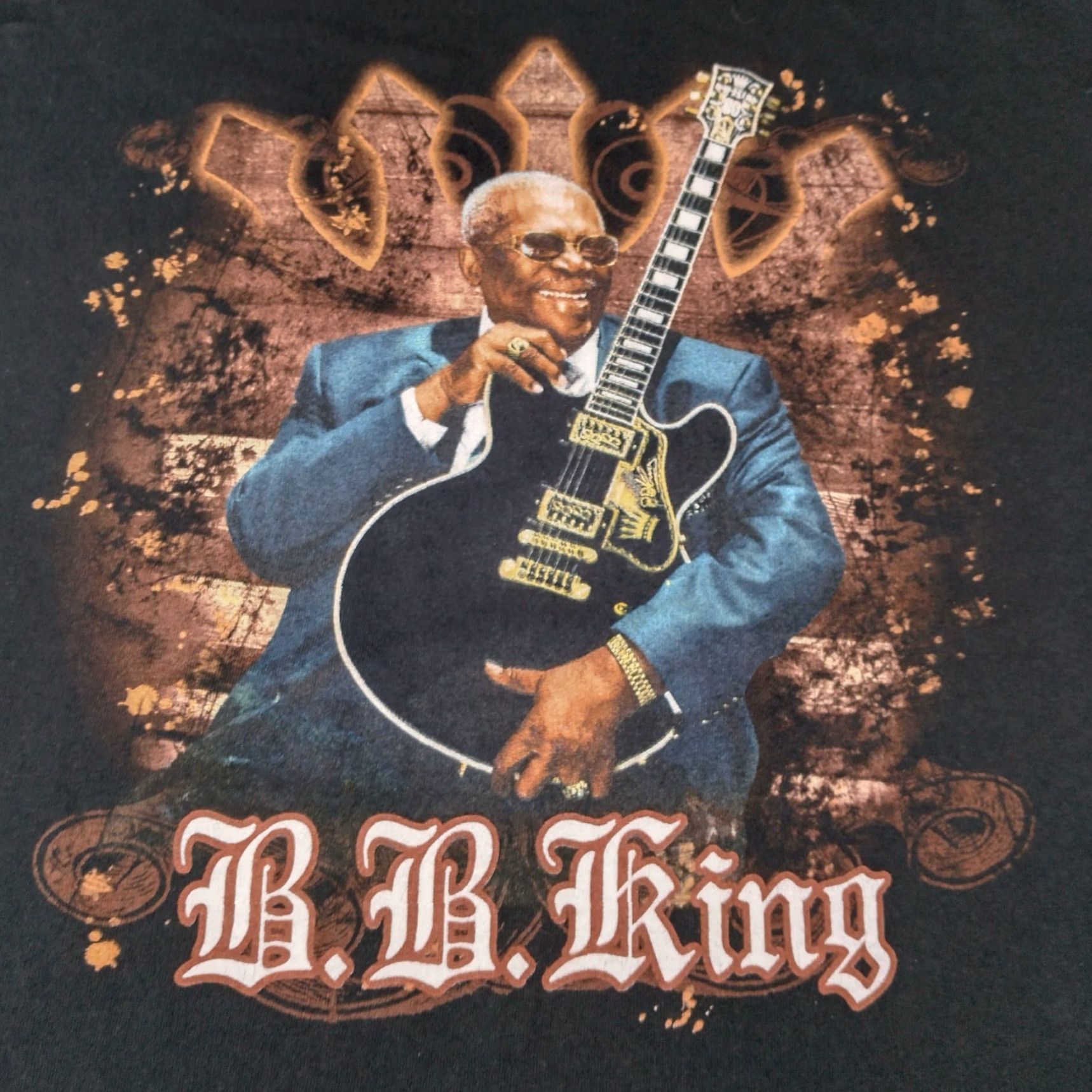Anvil BB King Shirt Men L 2010 Tour T Black Cotton Knit Short Sleeve Crew Neck Graphic Double-Sided Music Blues Guitarist T-Shirt Anvil Size US L / EU 52-54 / 3 - 6 Thumbnail