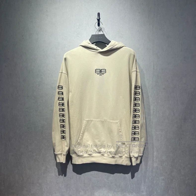 Balenciaga Balenciaga Double B Embroidered Hoodie Size US M / EU 48-50 / 2 - 1 Thumbnail