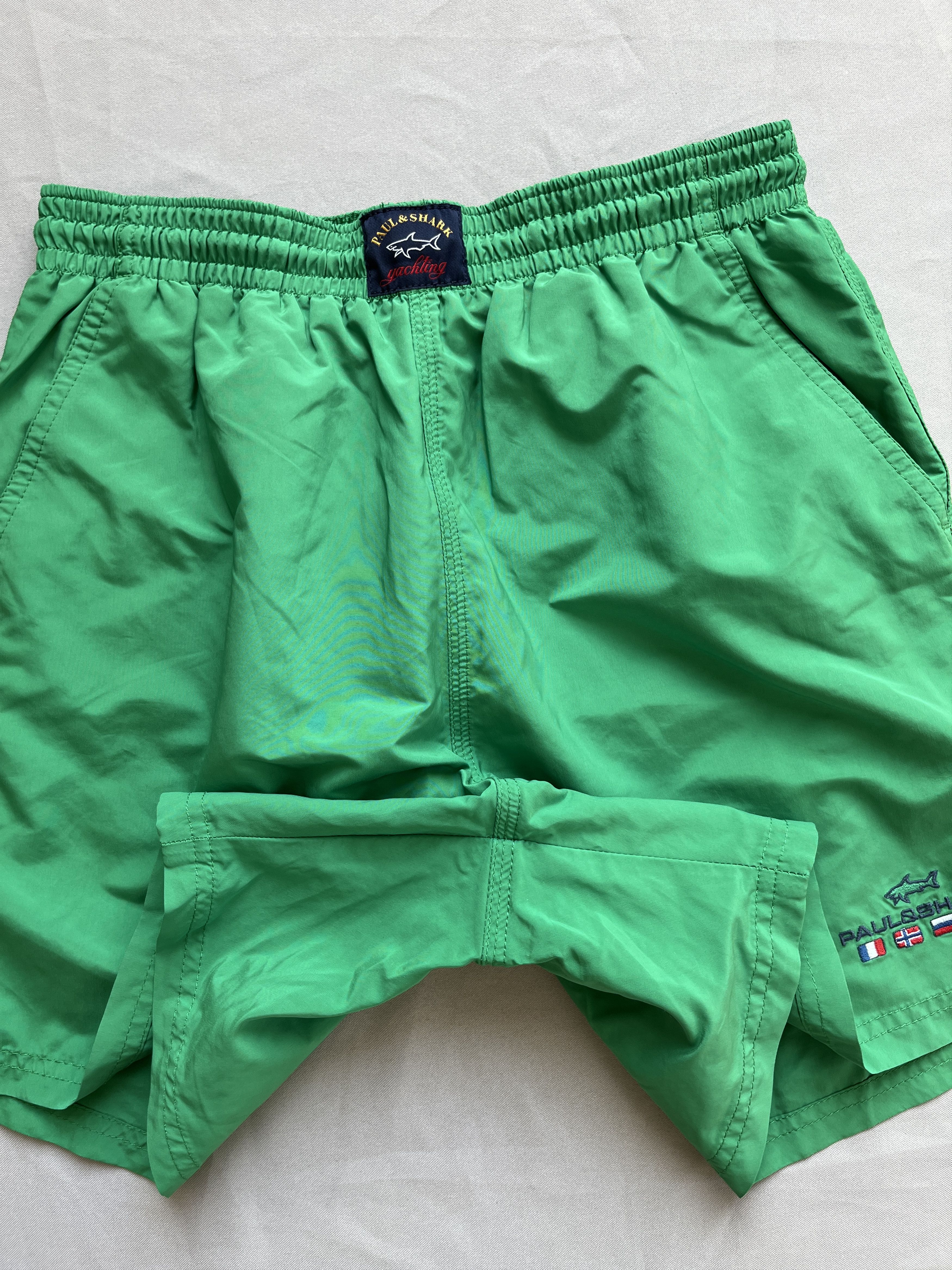 Paul & Shark Paul & Shark Green Shimmer Light Summer Shorts Size US 30 / EU 46 - 4 Thumbnail