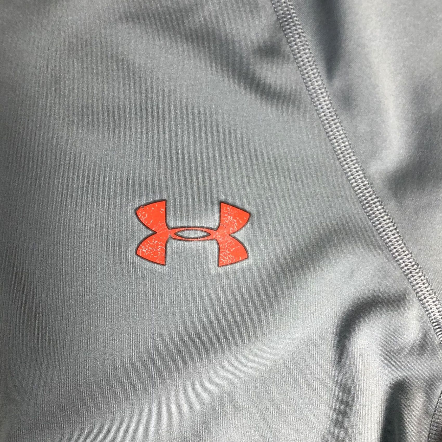 Under Armour Under Armour Mens Long Sleeve 1/4 Zip Performance Shirt Small Gray Orange C209 Size US S / EU 44-46 / 1 - 4 Thumbnail