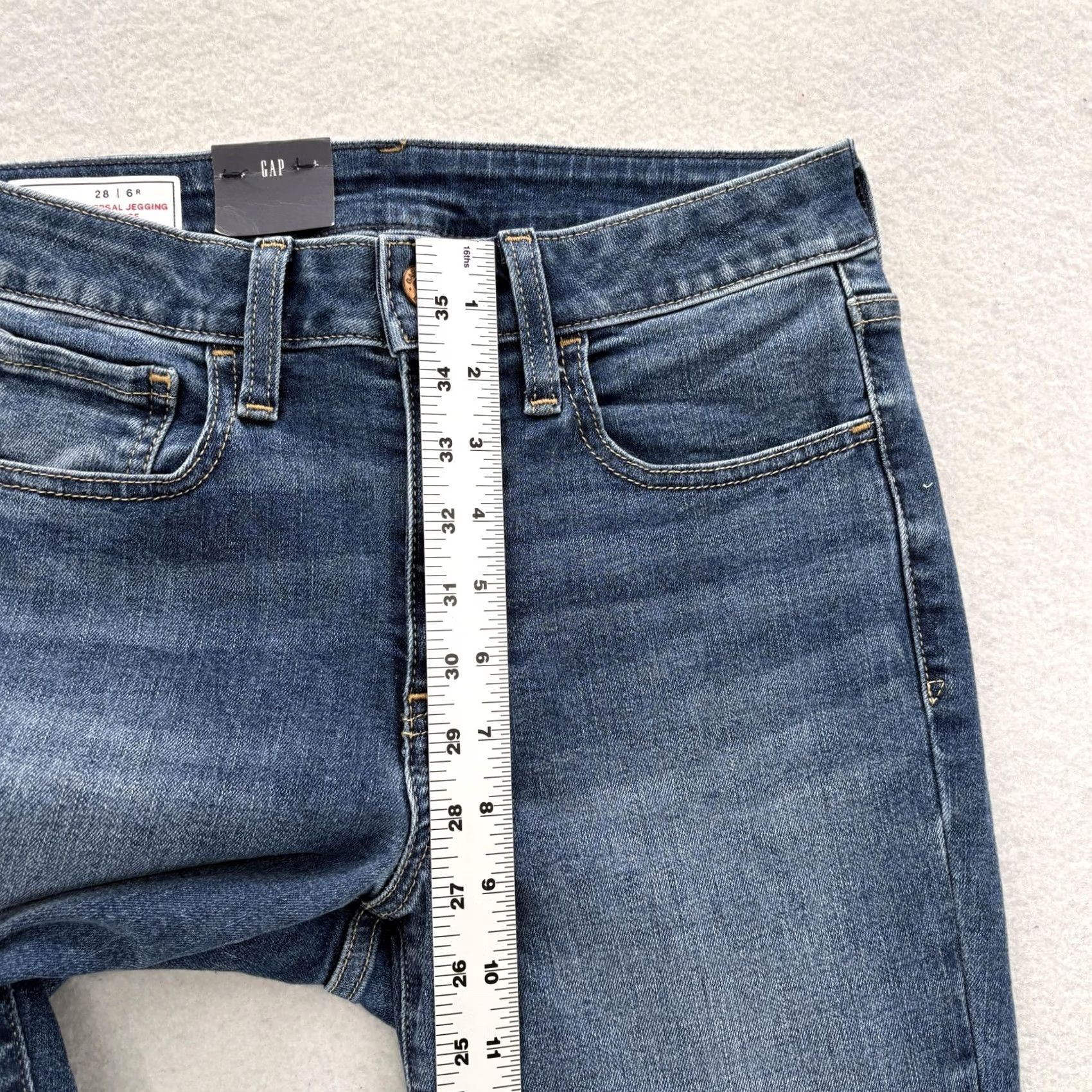 Gap Gap Jegging Jeans Womens 6 Blue Medium Wash Mid Rise Super Stretch NWT Size 28" / US 6 / IT 42 - 7 Thumbnail