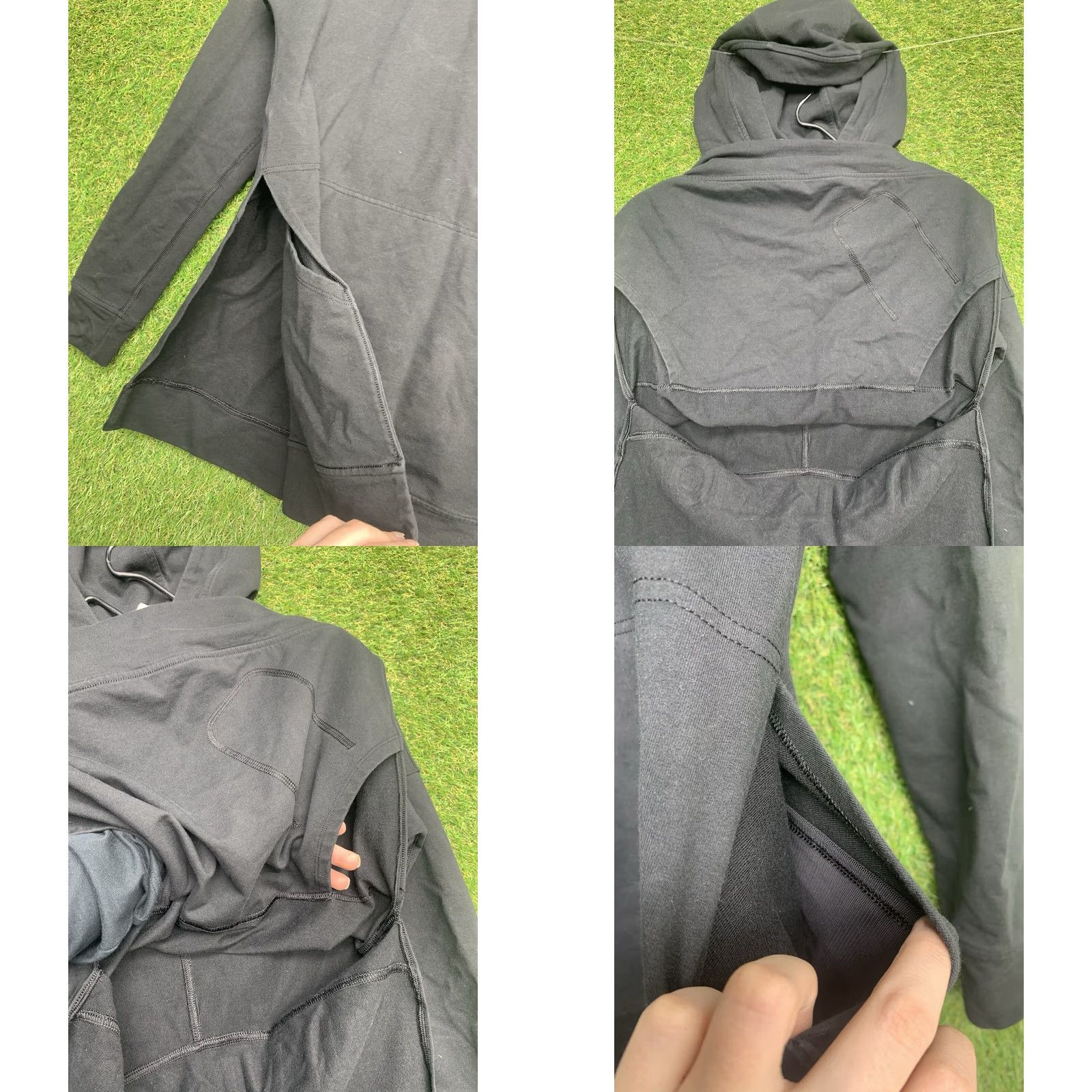 Lululemon Lululemon Hoodie Womens 4 Black Long Sleeve Side Split Sweater Cut Above Gym Size S / US 4 / IT 40 - 8 Thumbnail