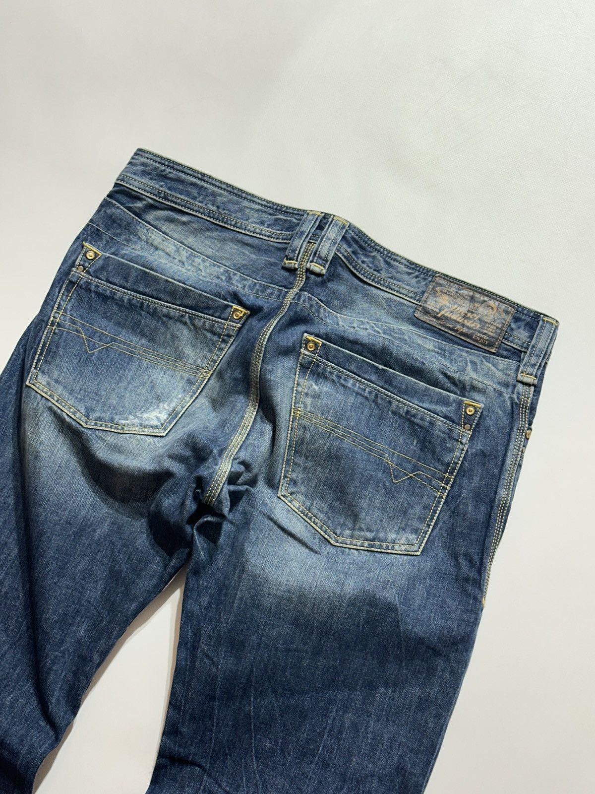 Diesel Diesel Timmen Distressed Blue Jeans Size US 33 - 7 Thumbnail