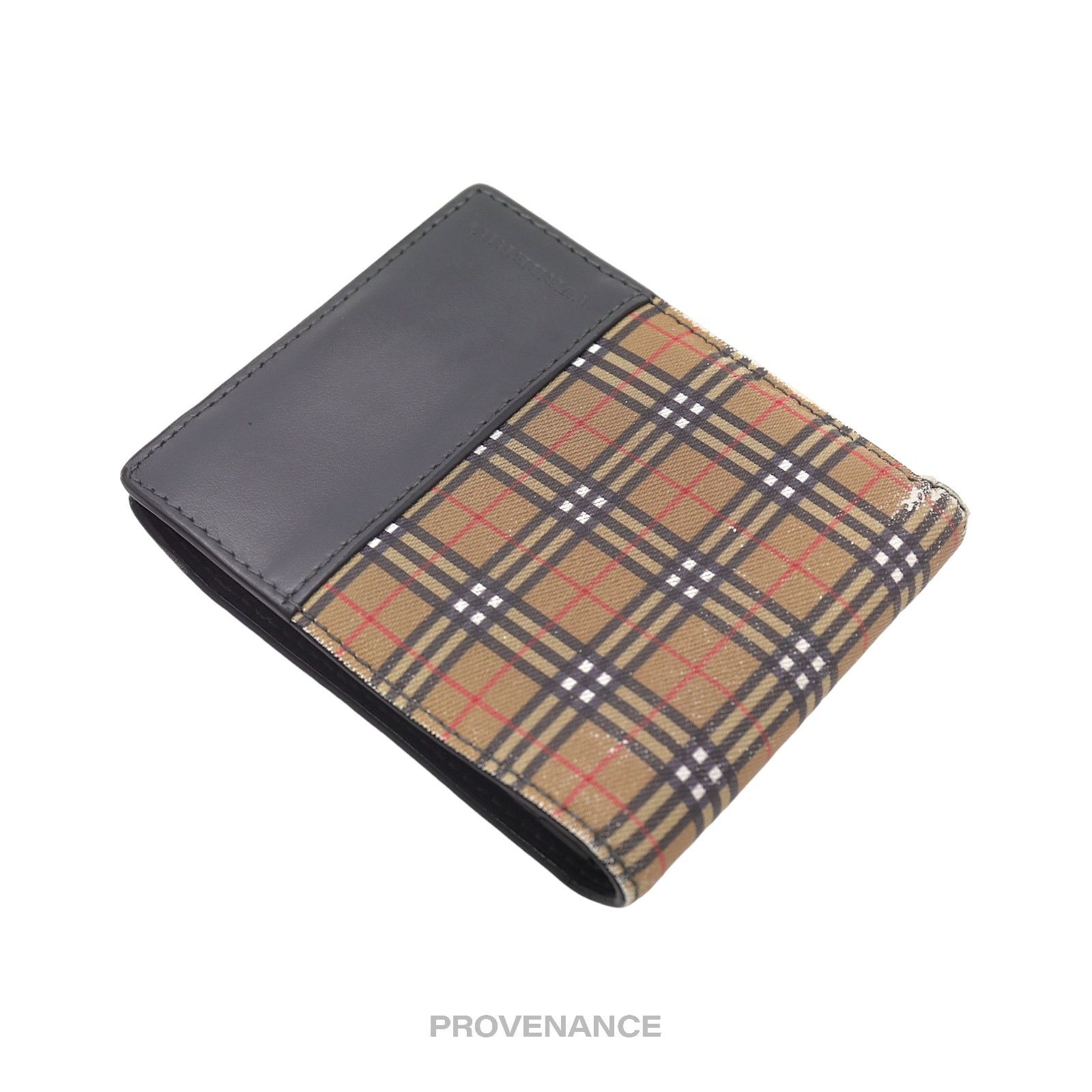 Burberry 🔴 Burberry Bifold Wallet - Micro Nova Check Grey Leather Size ONE SIZE - 4 Thumbnail