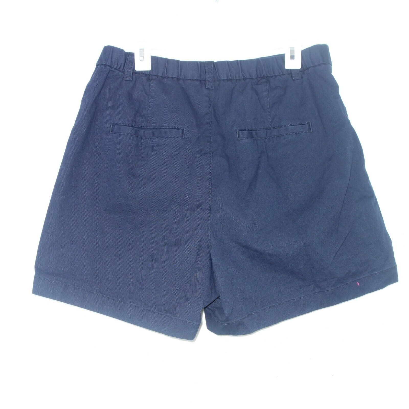 Gap New GAP High Rise Pleated Khaki Shorts Navy Blue Women's 14 Size 36" / US 14 / IT 50 - 5 Thumbnail
