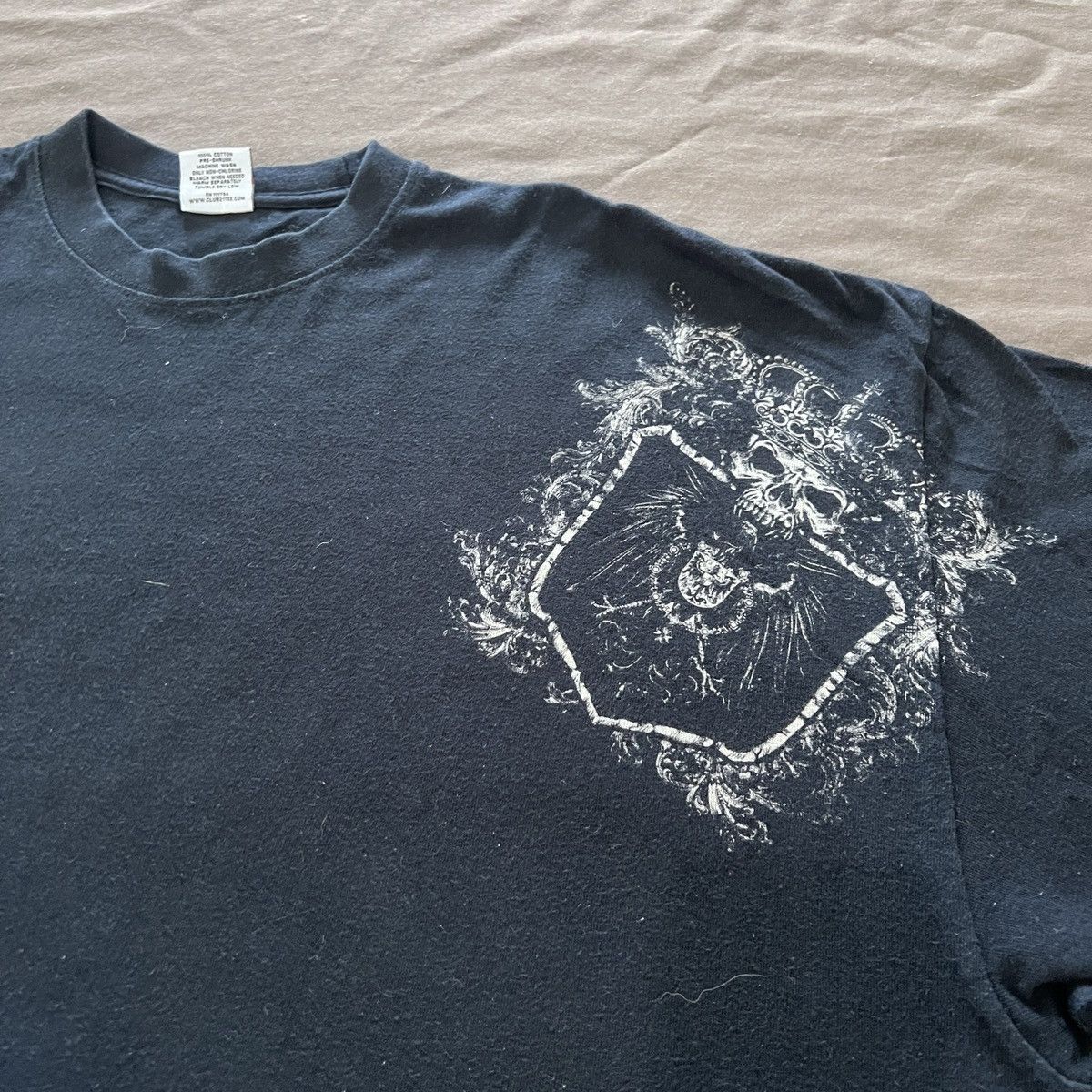 Vintage Y2K Black Rock skull Streetwear 3XL Graphic Fashion Tattoo Size US XXL / EU 58 / 5 - 7 Thumbnail