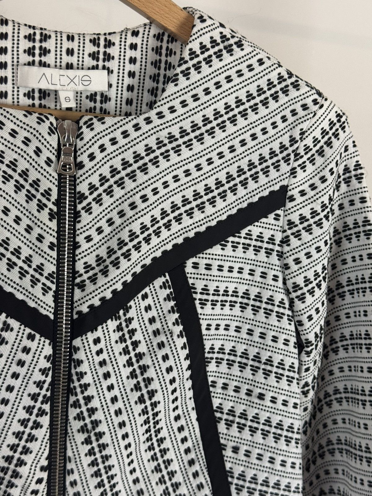 ALEXIS ALEXIS Geometric Zip-Front Jacket Tribal/Aztec Print Size S / US 4 / IT 40 - 4 Thumbnail