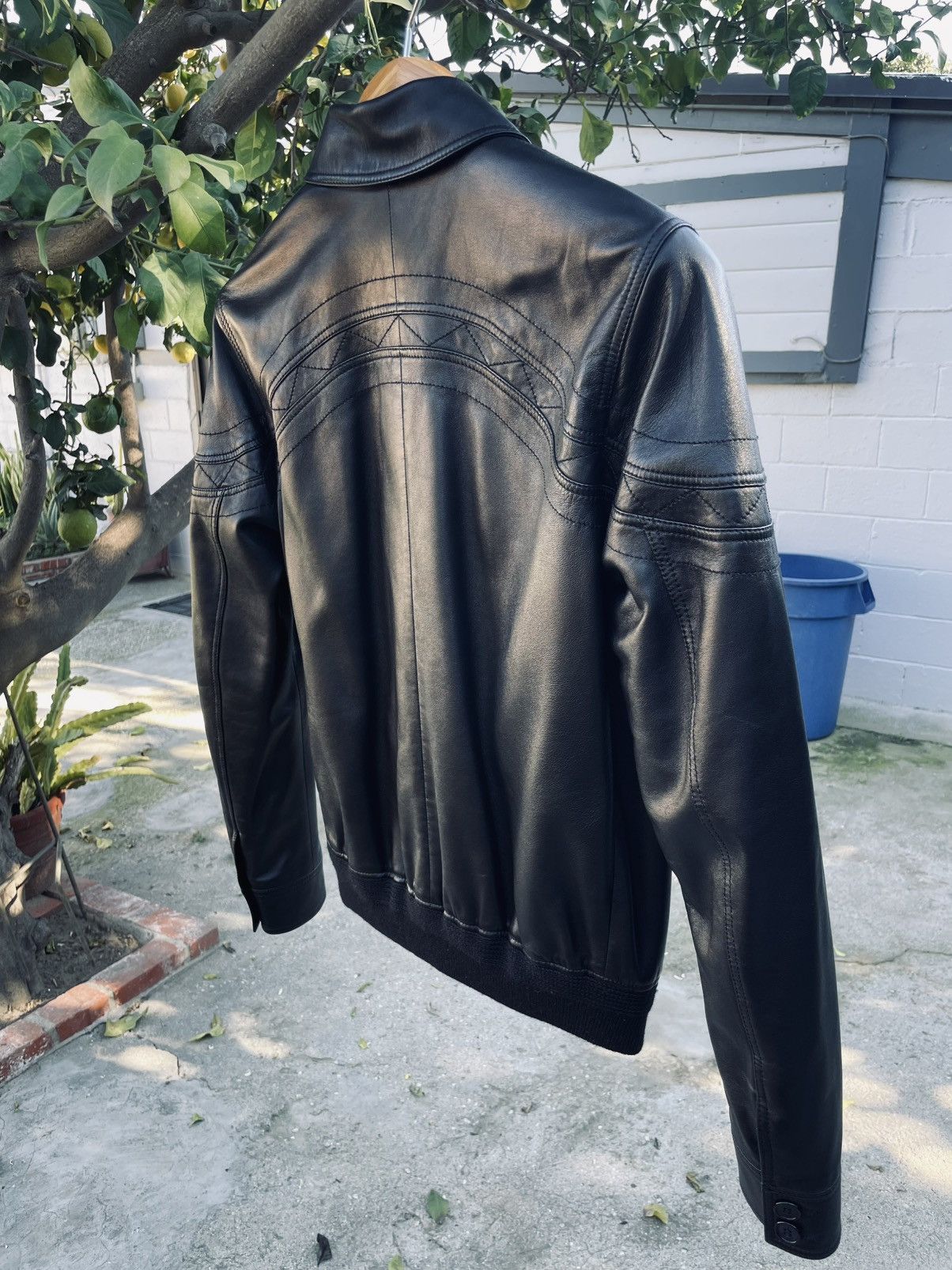 Saint Laurent Paris Saint Laurent Paris Western Lamb Leather Bomber Jacket Black Size US S / EU 44-46 / 1 - 10 Thumbnail