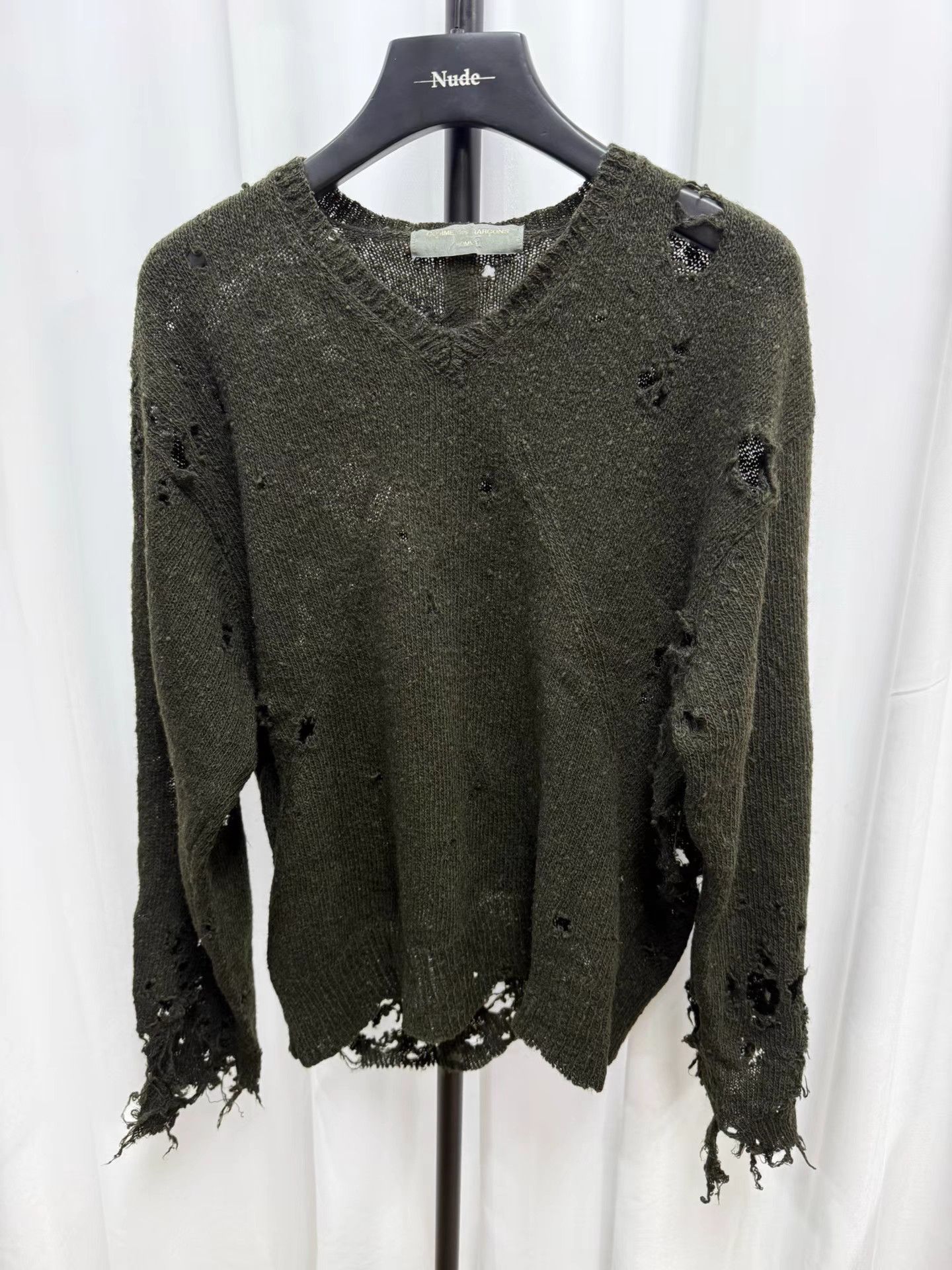 Comme des Garcons Homme Comme des Garçons Homme 90s Ripped Knit K20 Size US XL / EU 56 / 4 - 1 Thumbnail