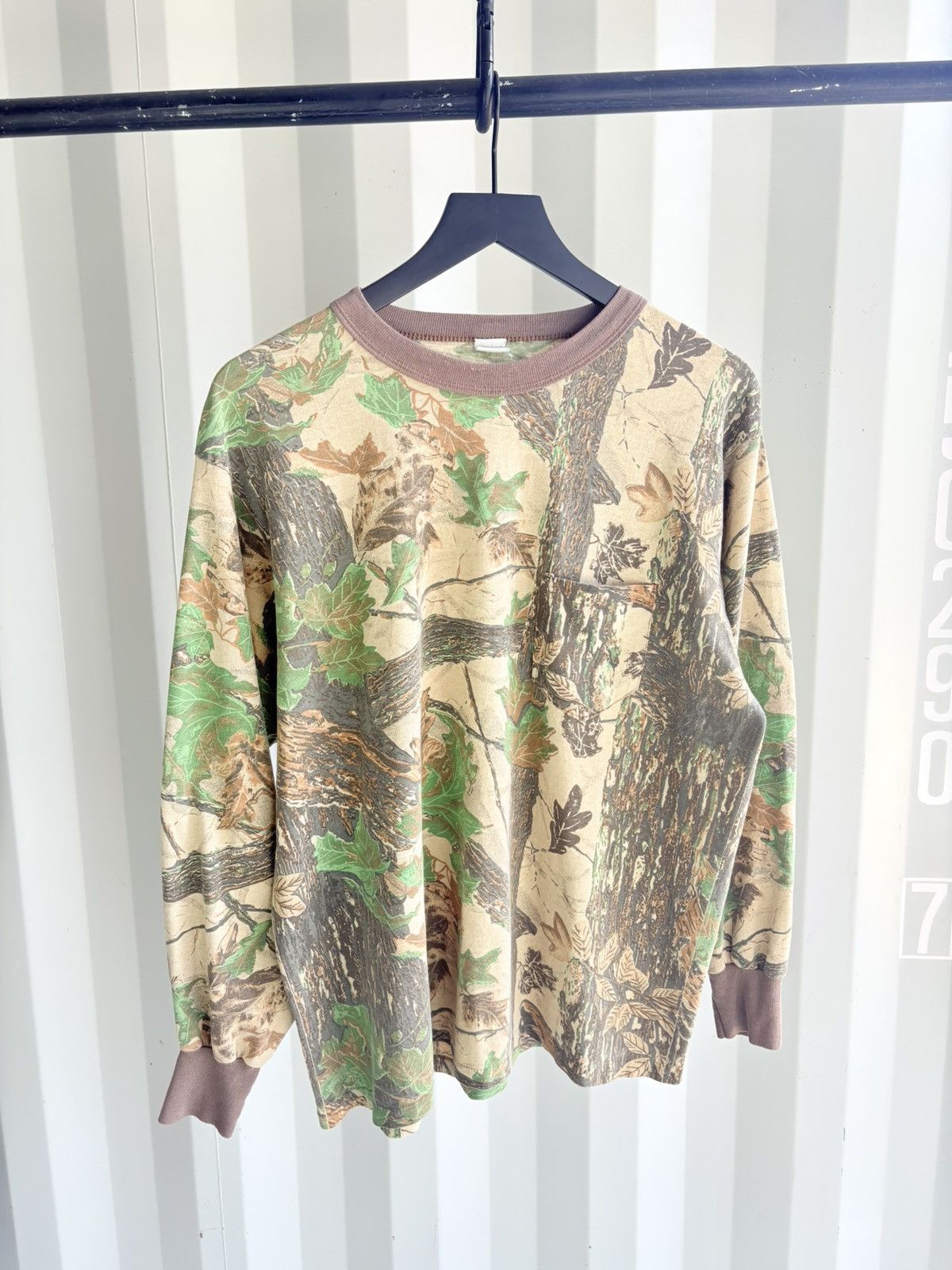 Vintage Camo Shirt Sun Faded Trashed ERD grunge paper thin Size US XL / EU 56 / 4 - 1 Thumbnail