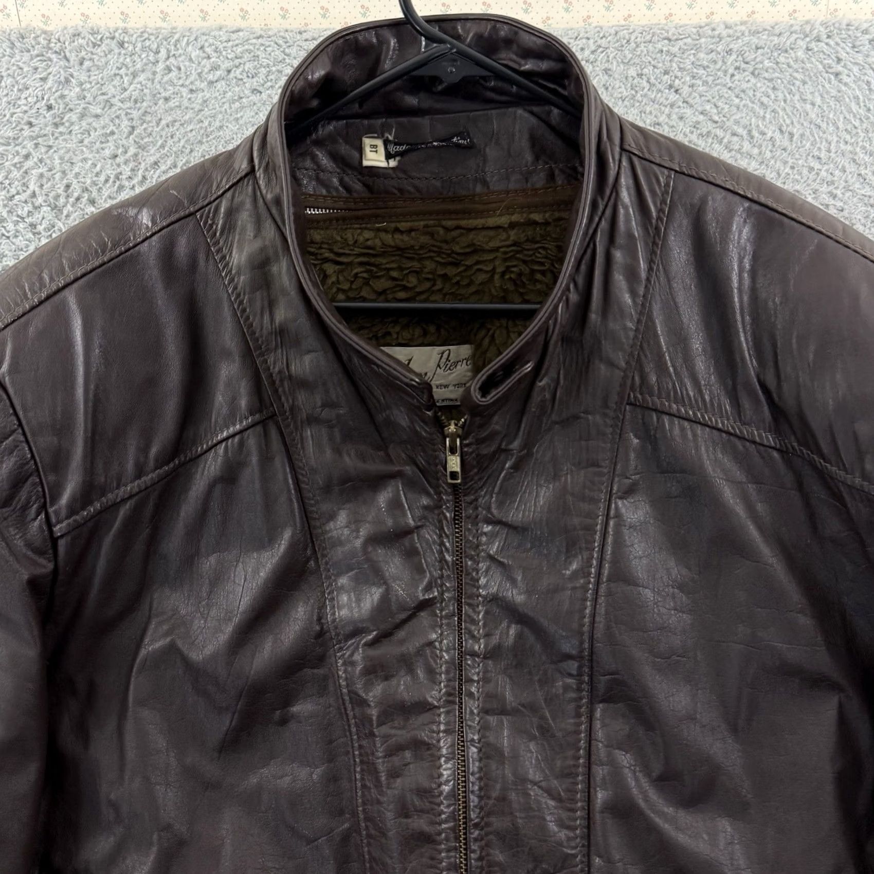 Vintage VINTAGE Jean Pierre Leather Jacket Men’s XL Brown 80s Biker Grunge Lined Moto Jacket Size US 36 / EU 52 - 3 Thumbnail