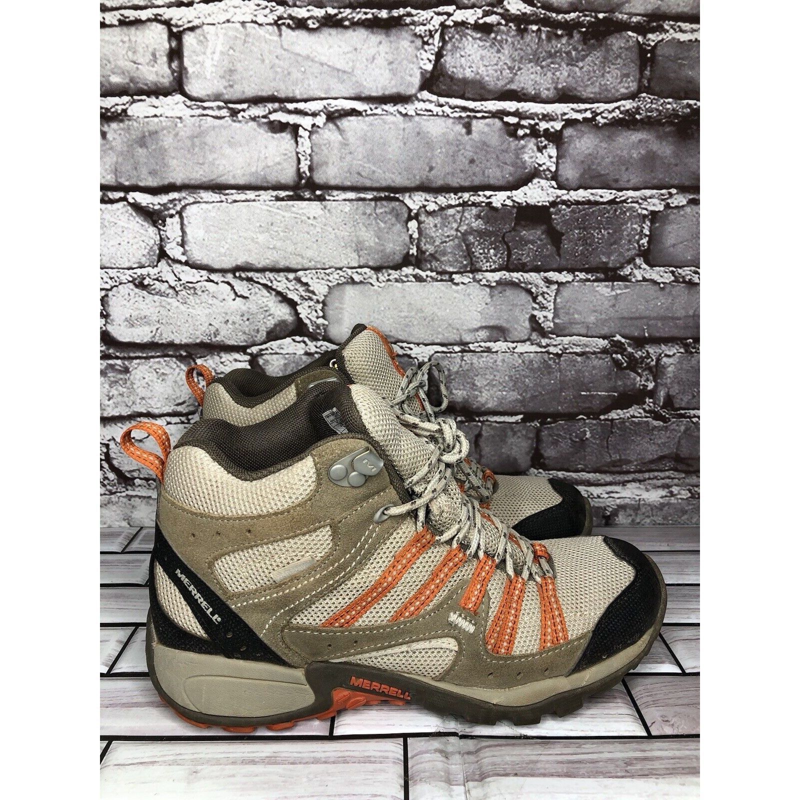 Merrell MERRELL Tuskora Waterproof Brindle Burnt Orange Hiking Boots Size US 8 / IT 38 - 9 Thumbnail