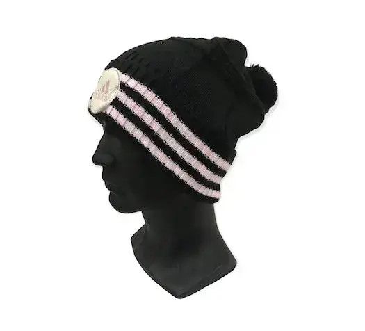 Adidas × Vintage Adidas Stripe Design Beanie Hat Size ONE SIZE - 2 Thumbnail