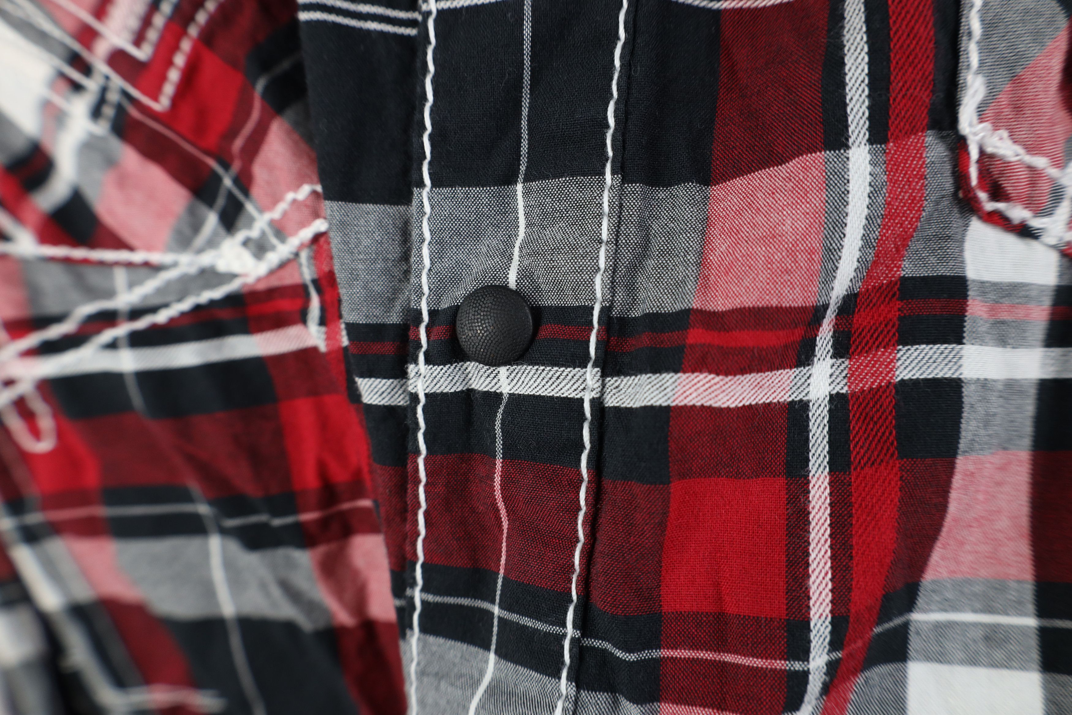 Vintage Buckle BKE Black Fit Thick Stitch Snap Button Shirt Plaid Size US L / EU 52-54 / 3 - 5 Thumbnail